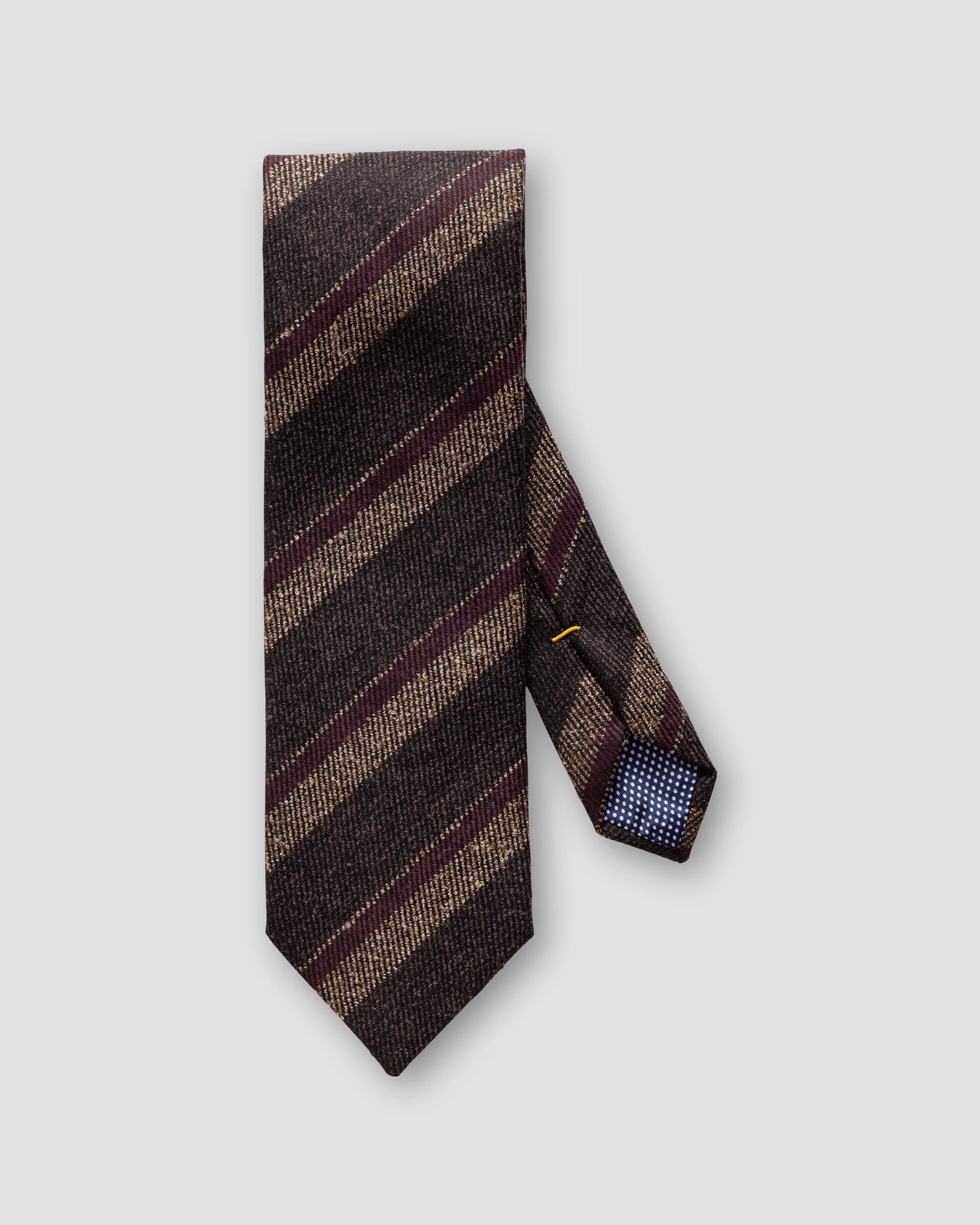 Eton - brown striped wool blend tie