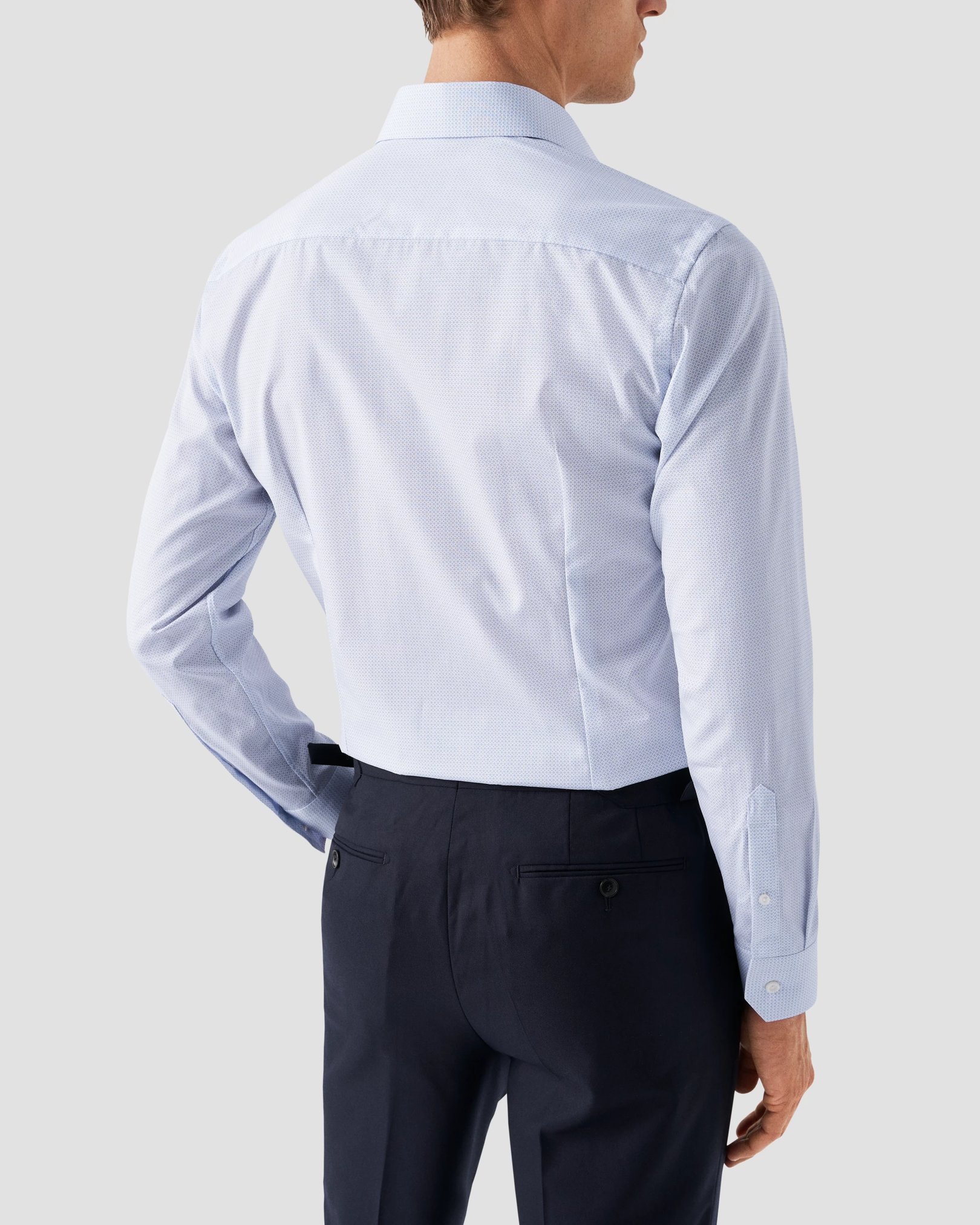 Eton - sky blue micro print shirt