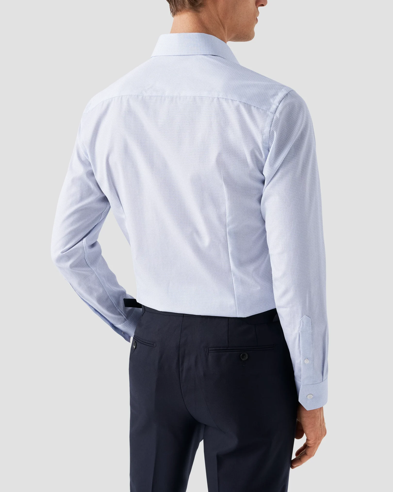 Eton - sky blue micro print shirt
