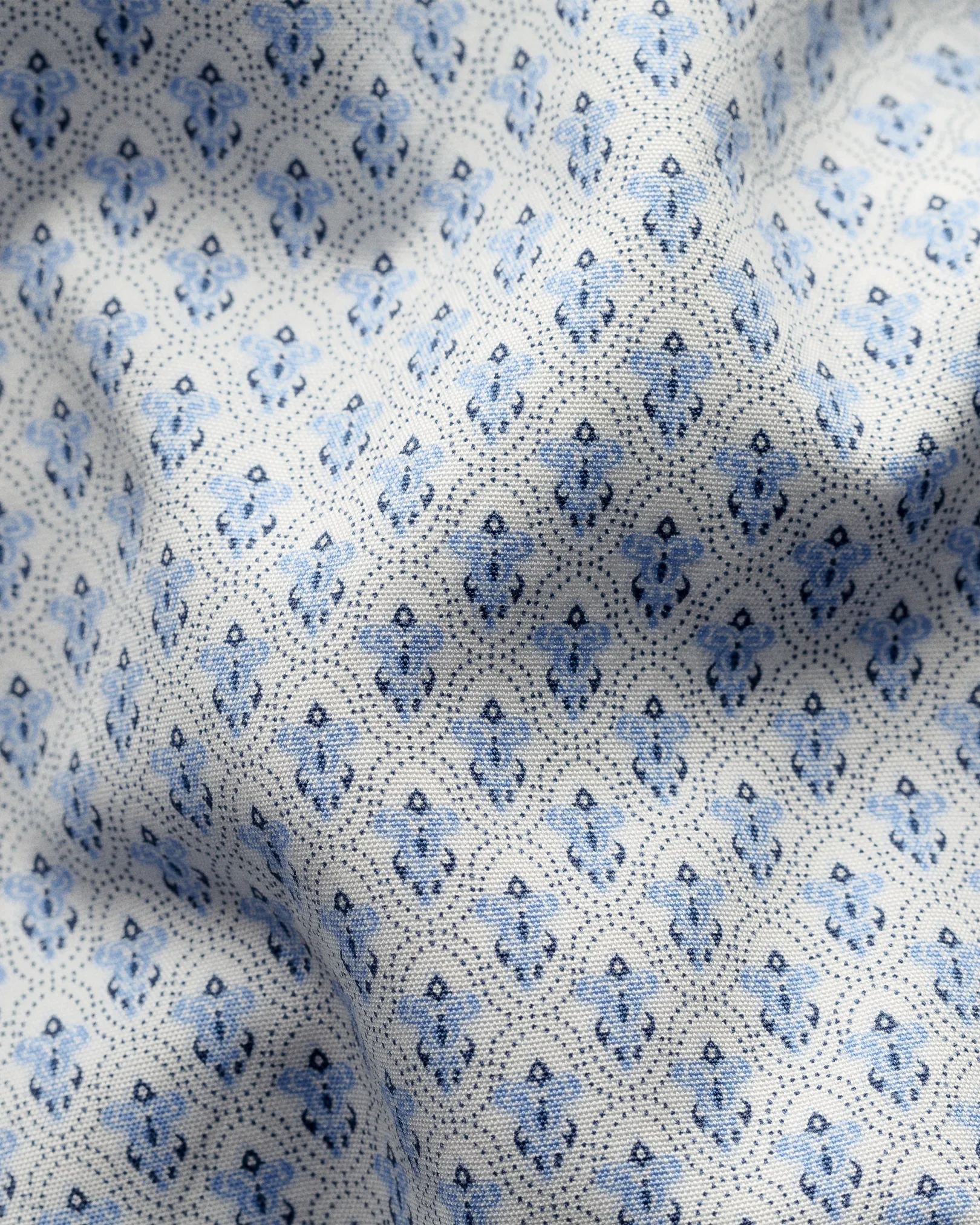 Eton - blue medallion poplin shirt