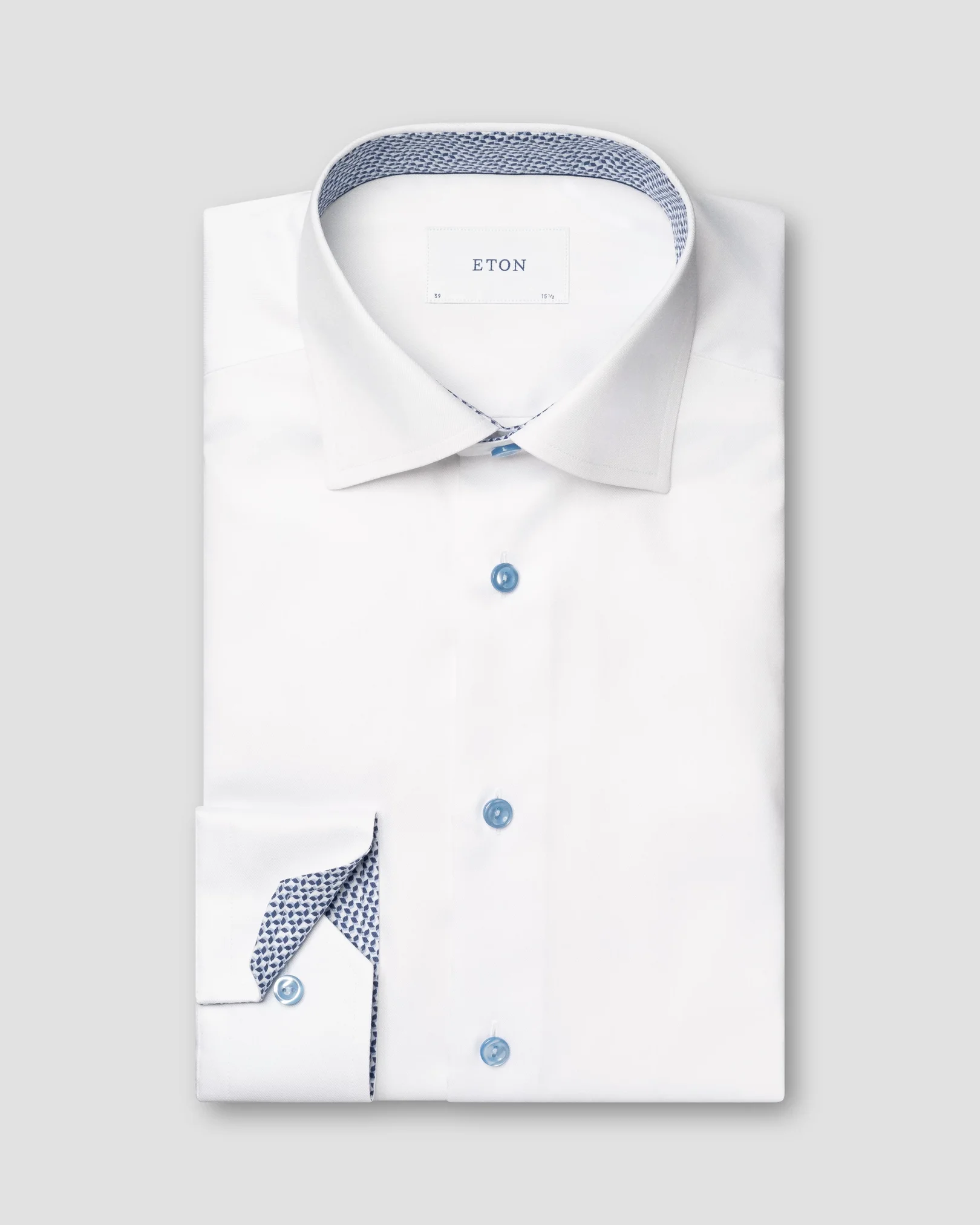 Eton - Hemd mit Twill-Effekt