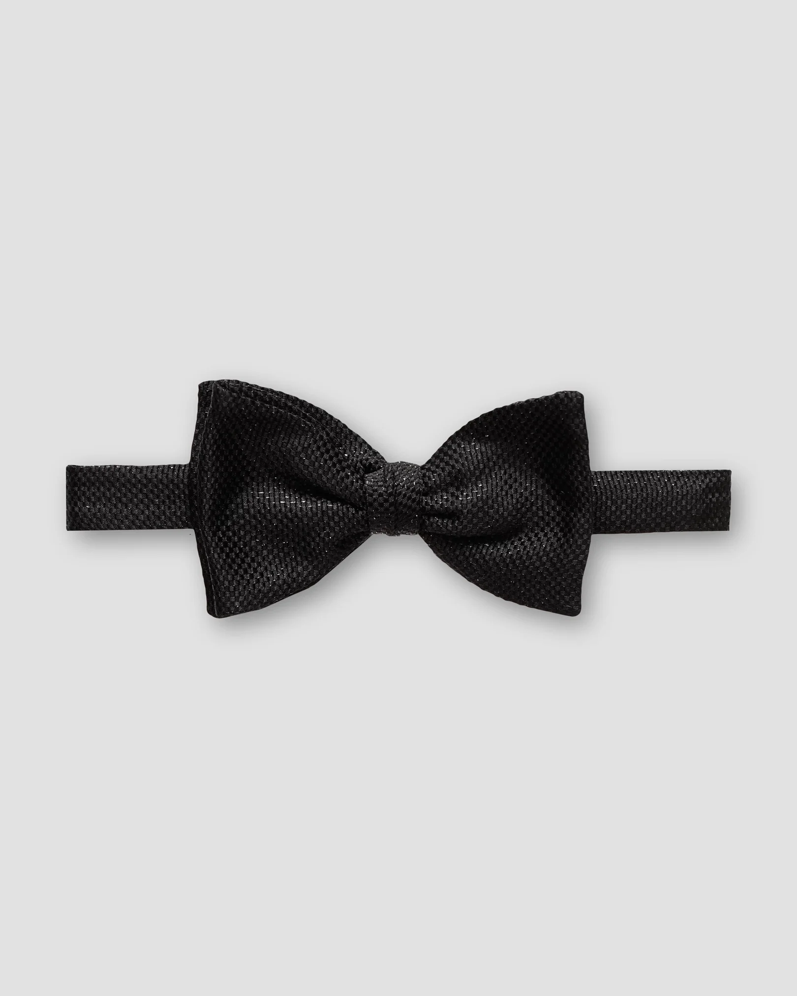 Eton - black silk bow tie ready tied
