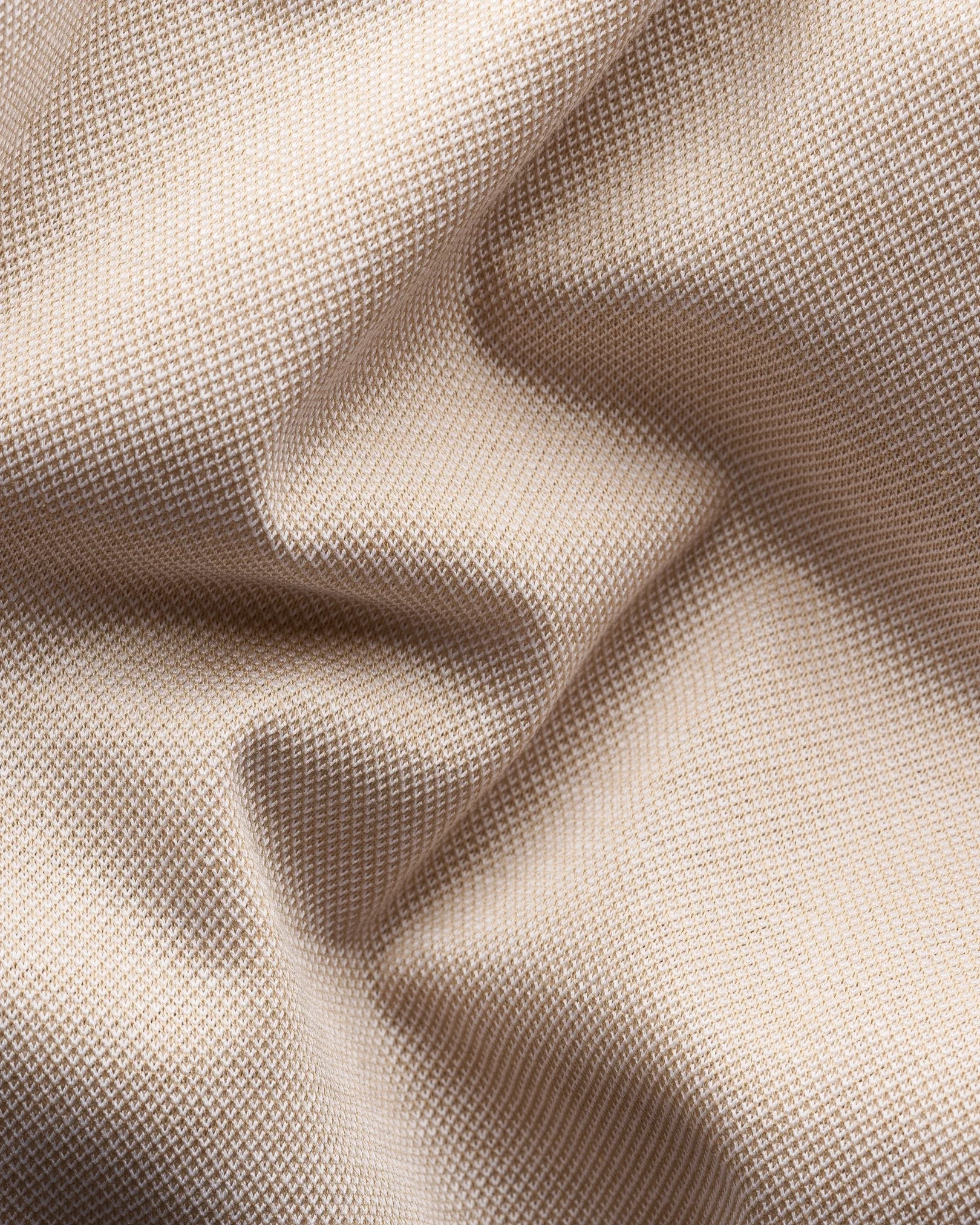 Eton - beige oxford pique polo shirt