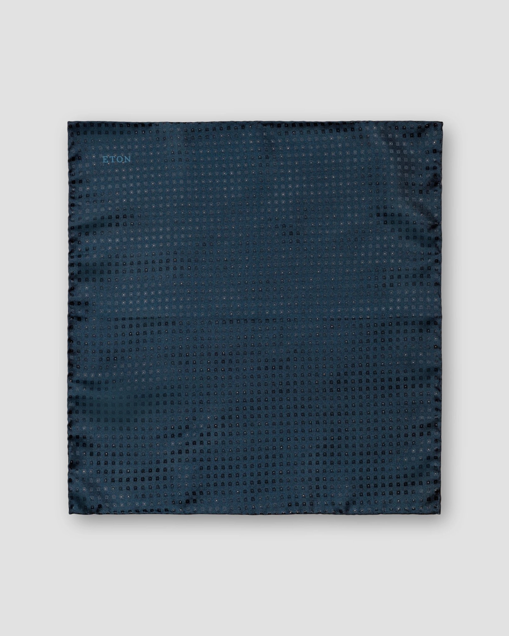 Eton - dark green herringbone pocket square