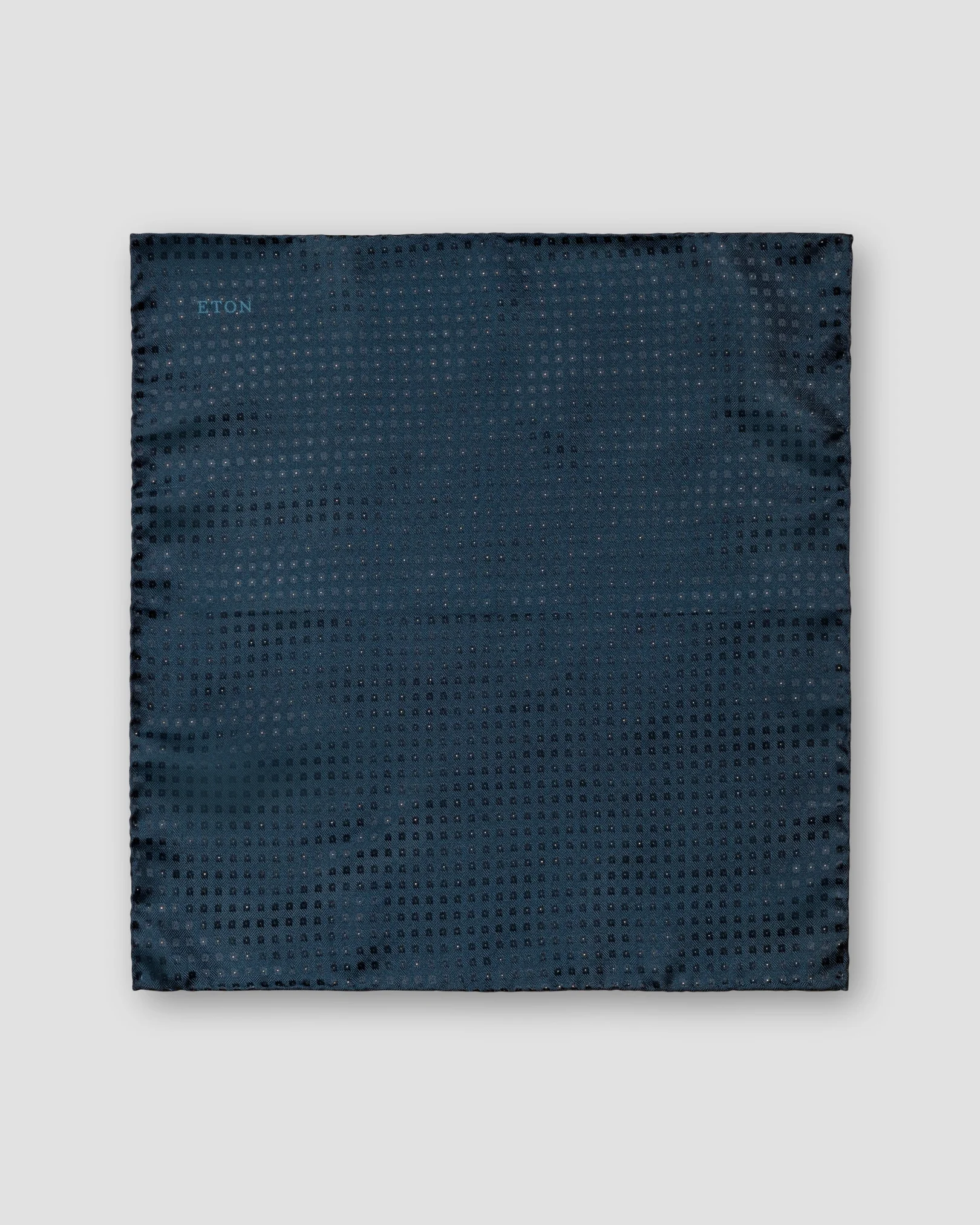 Eton - dark green herringbone pocket square