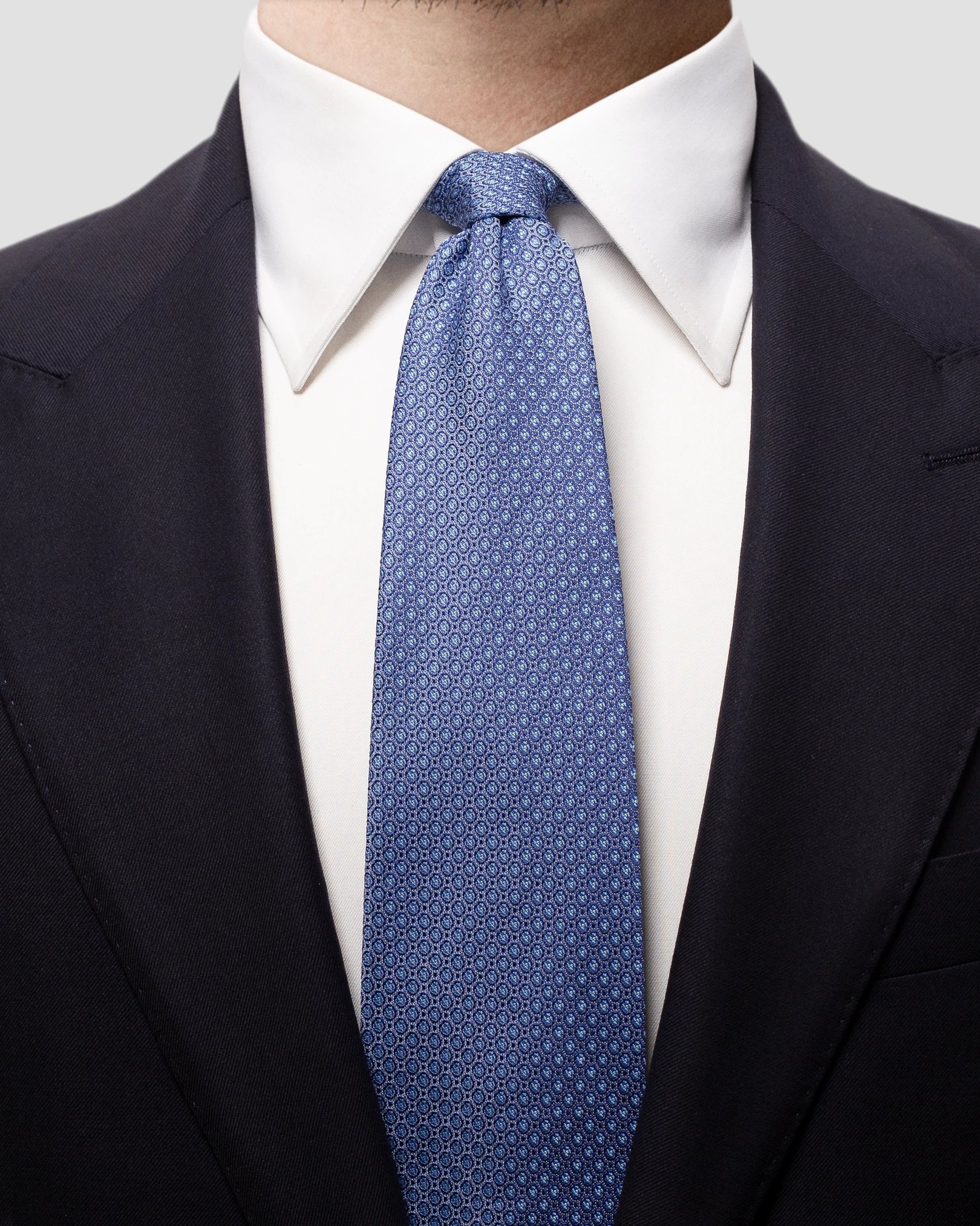 Eton - blue dots silk tie
