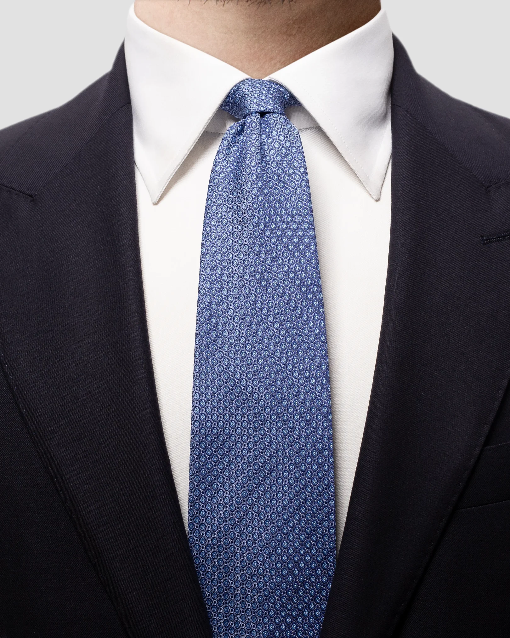 Eton - blue dots silk tie