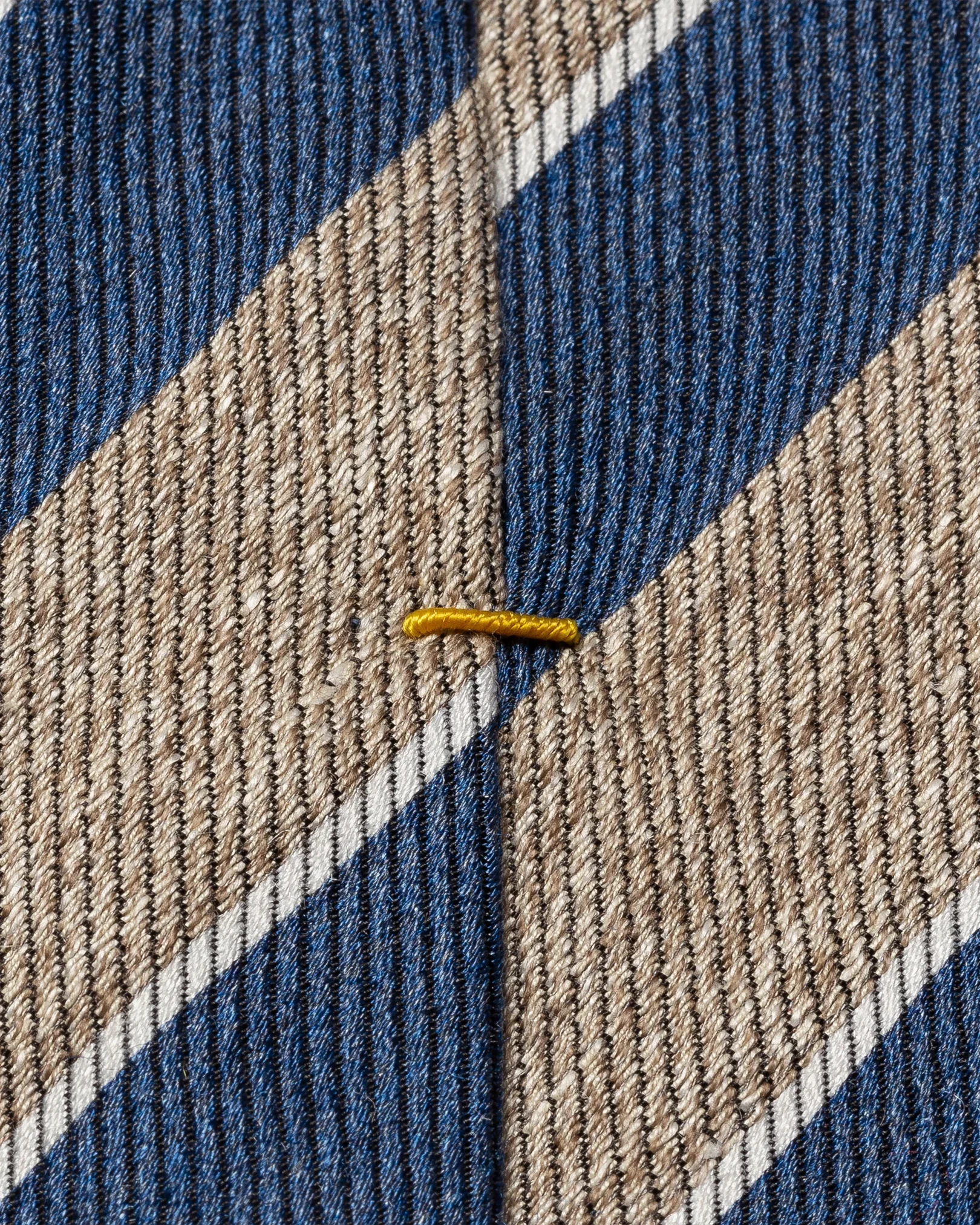 Eton - blue striped cotton silk linen tie aw