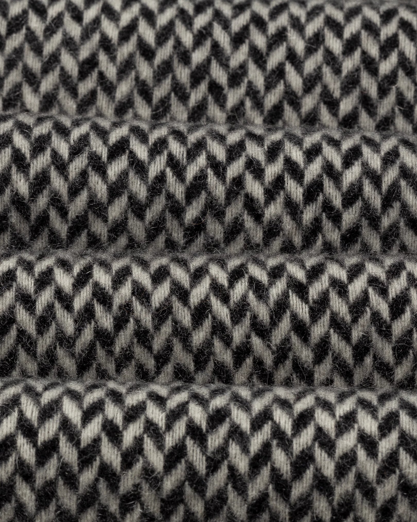 Eton - dark blue herringbone wool scarf