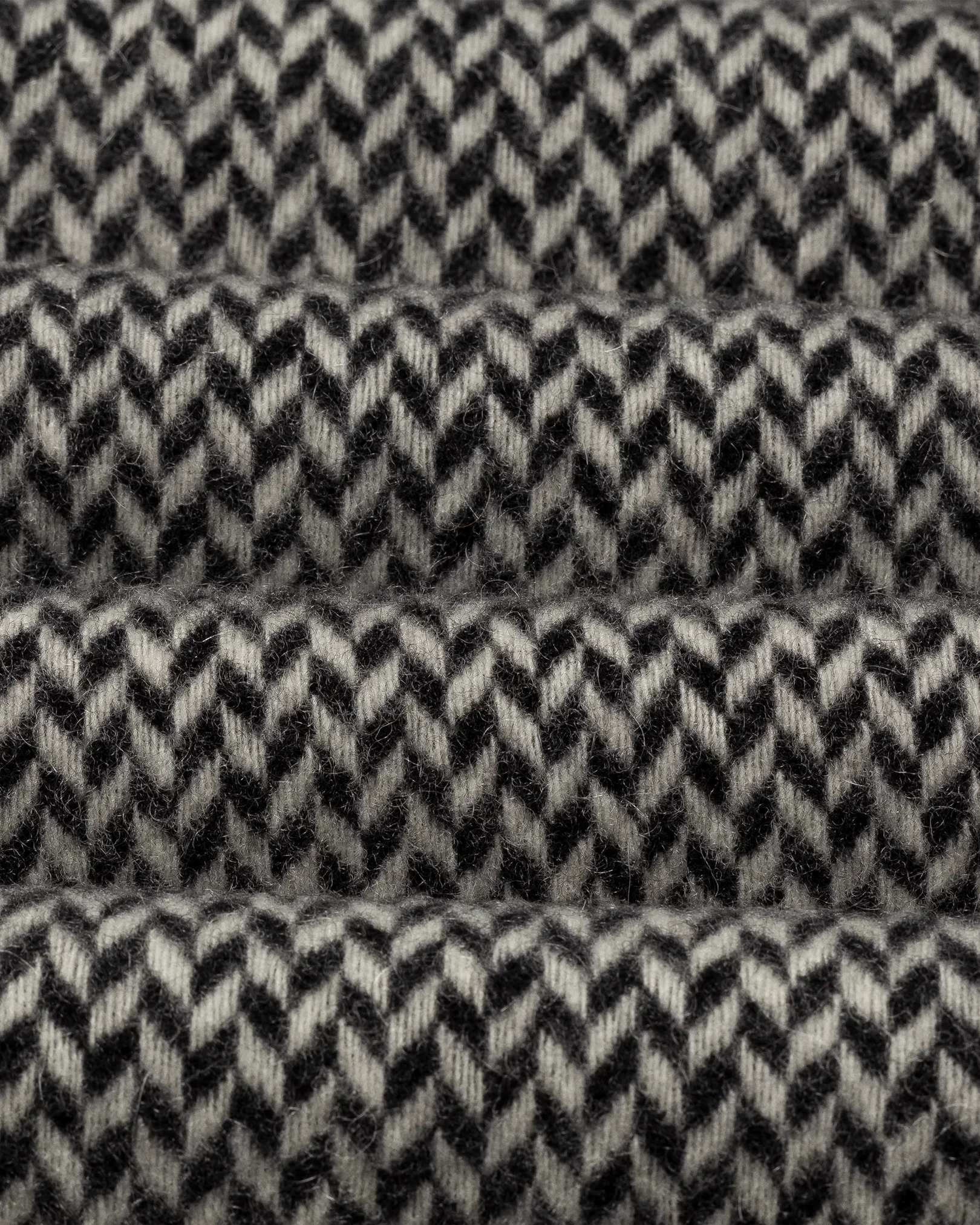 Eton - dark blue herringbone wool scarf