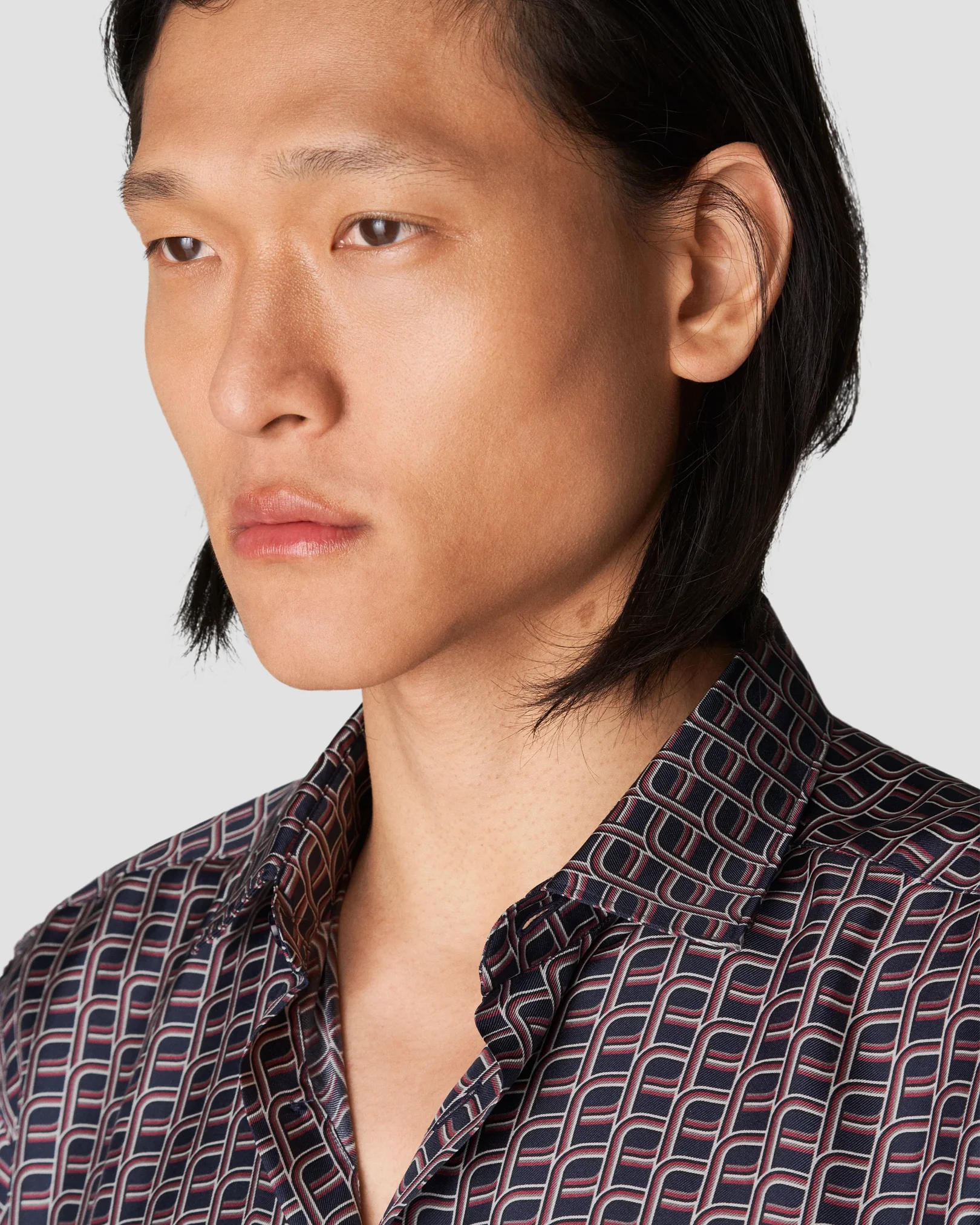 Eton - printed silk shirt