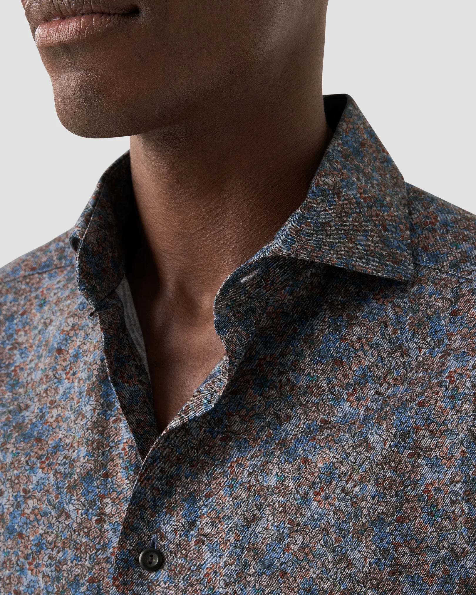 Eton - blue shade floral shirt