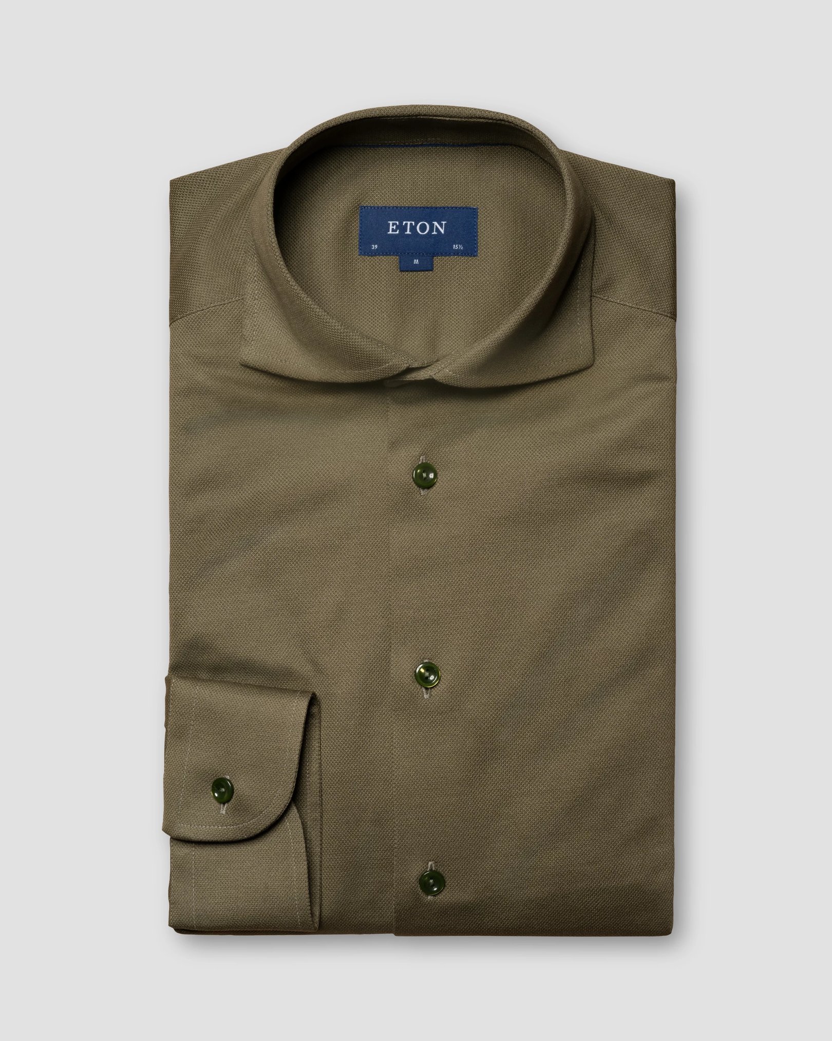 Eton - mid green doub heavy piquet ocs