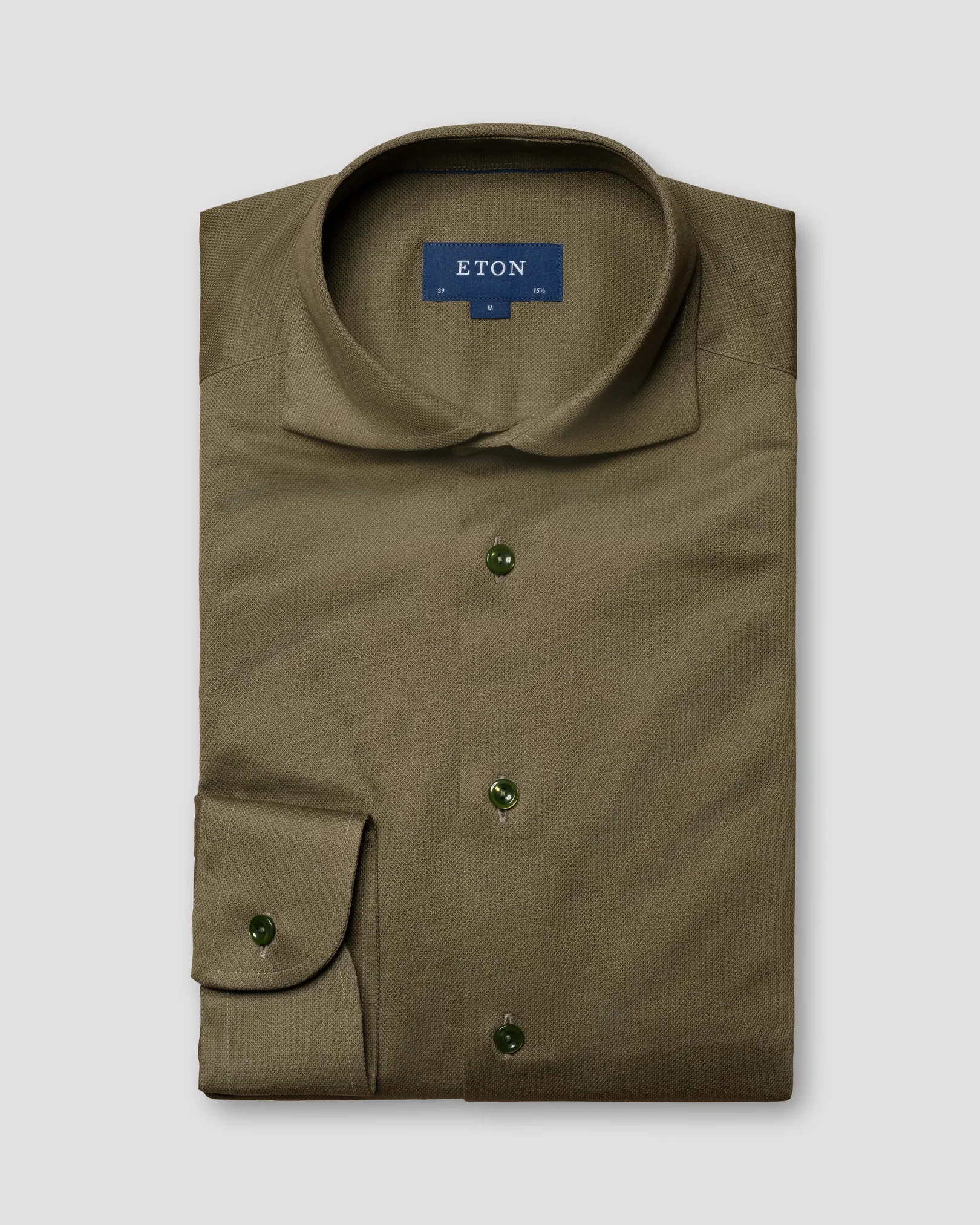 Eton - Green Filo di Scozia Piqué Shirt