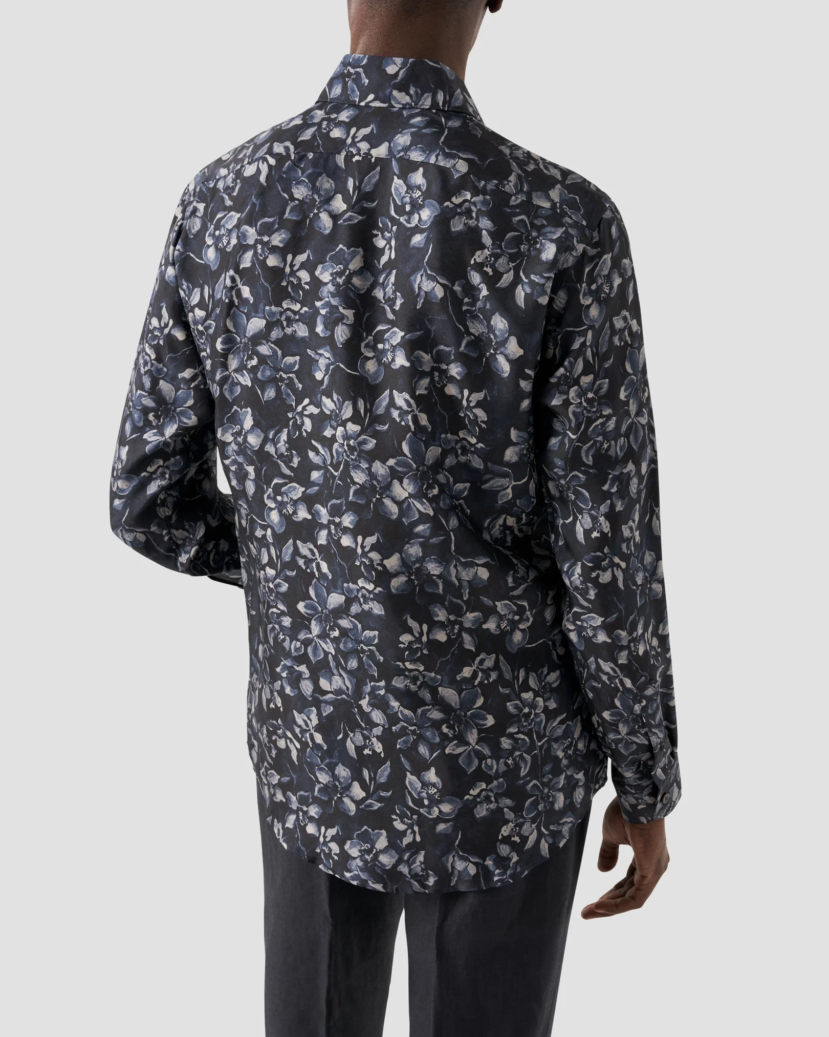 Eton - dark grey silk