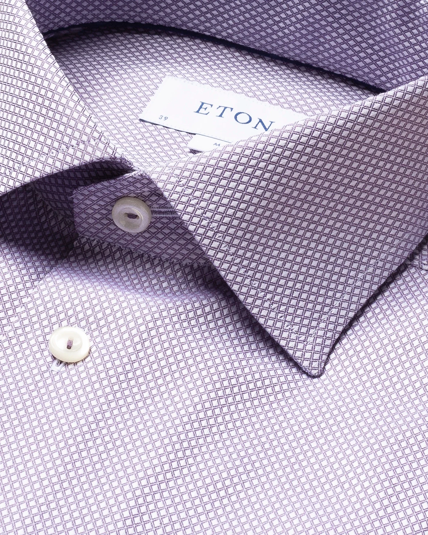 Eton - dusty purple diamond dobby shirt