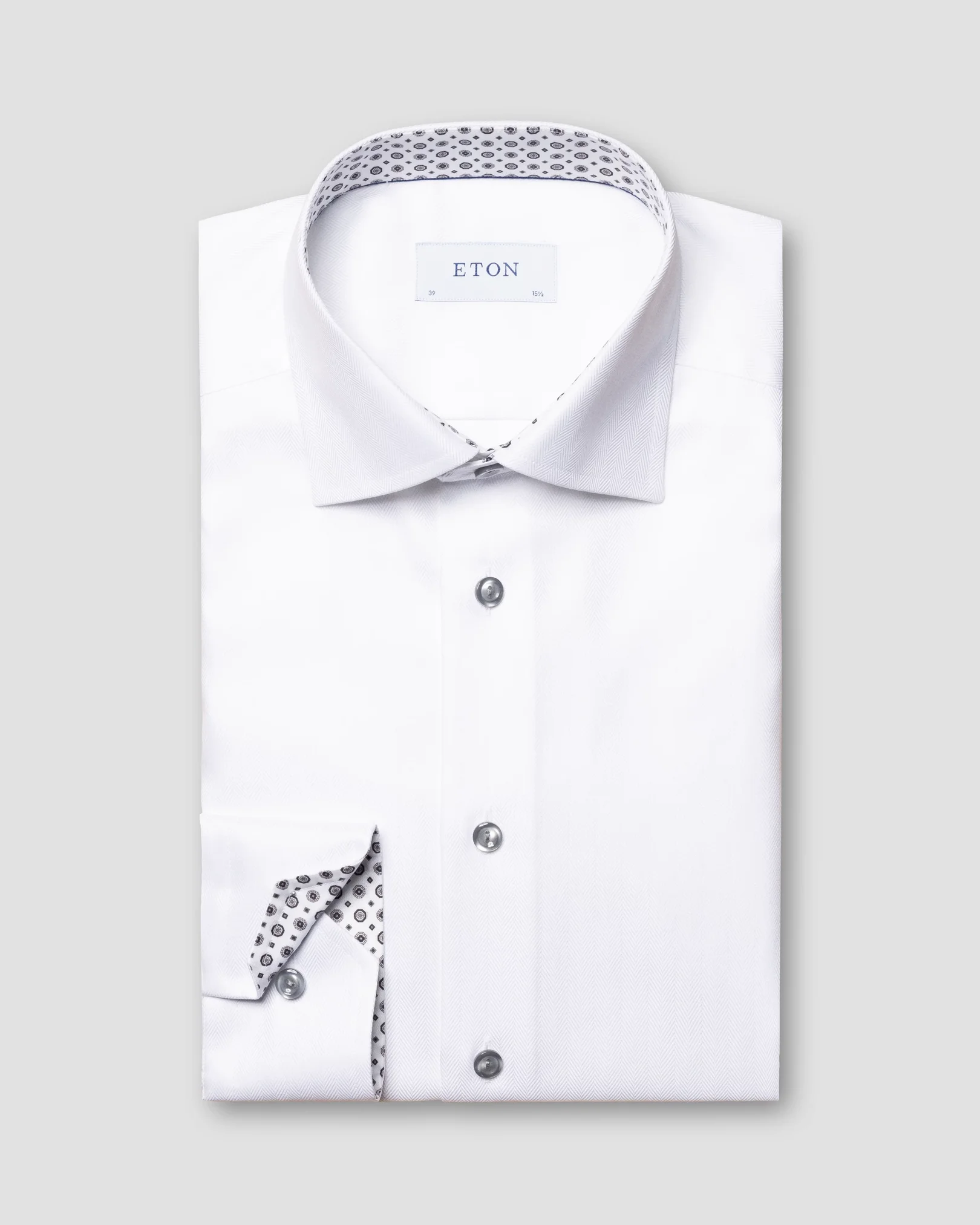 Eton - white signature twill cutaway