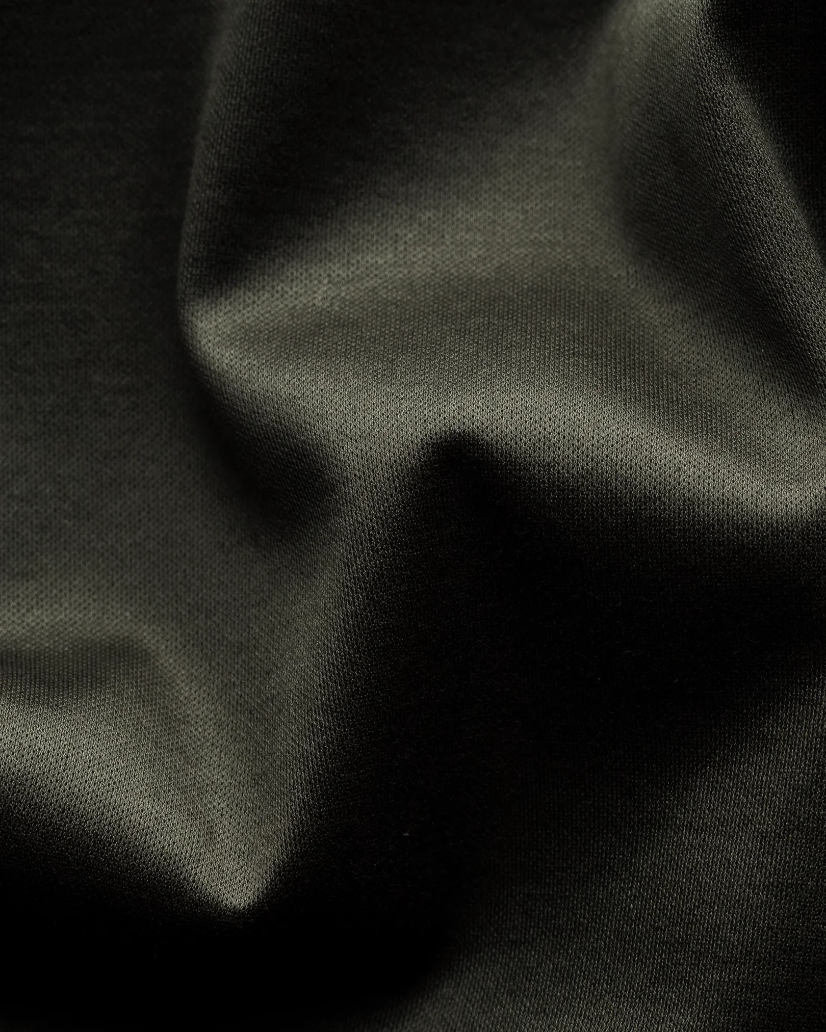 Eton - dark green jersey knitted collar no cuff jersey long sleeve regular fit jersey