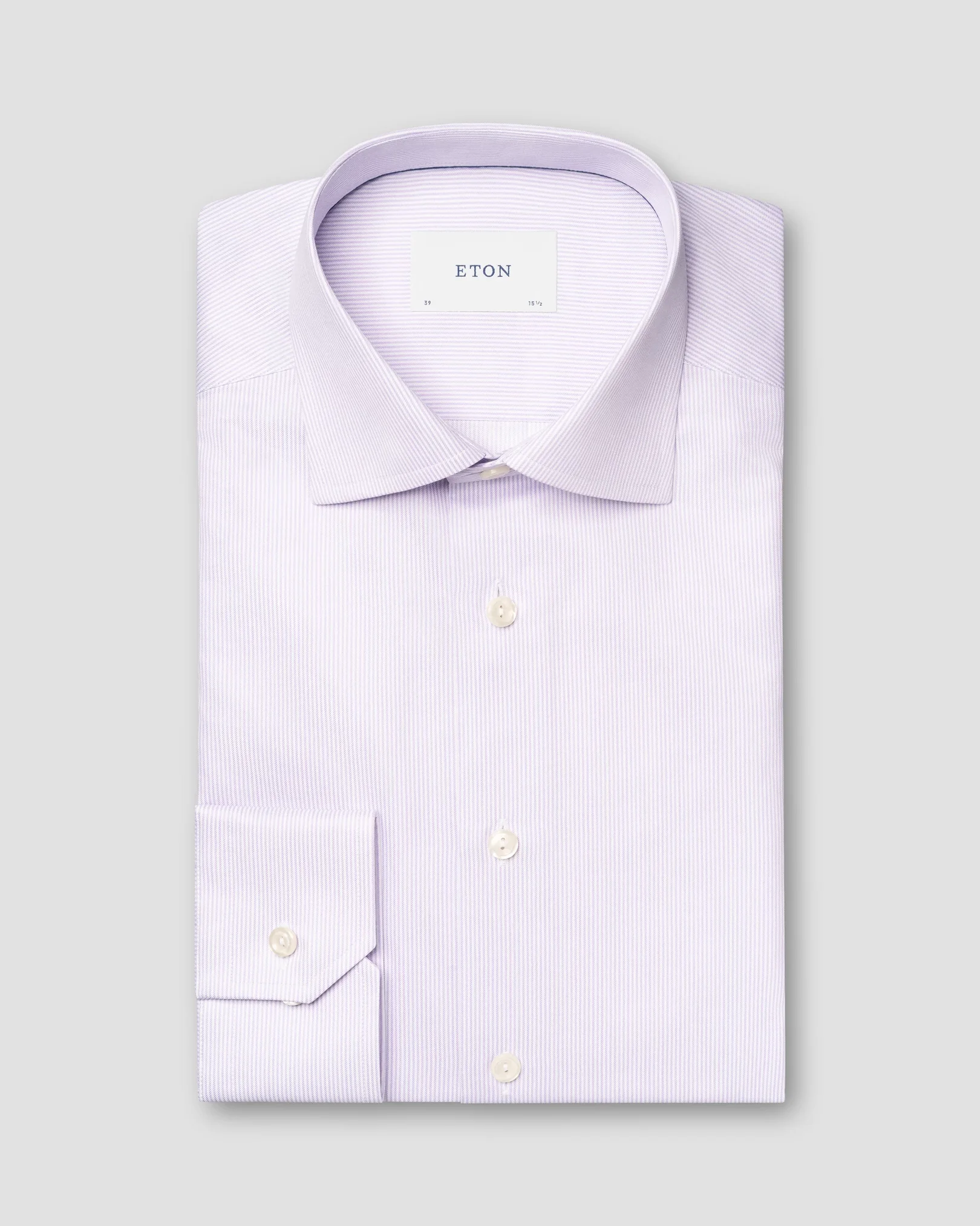 Eton - light purple fine stripe signature twill shirt