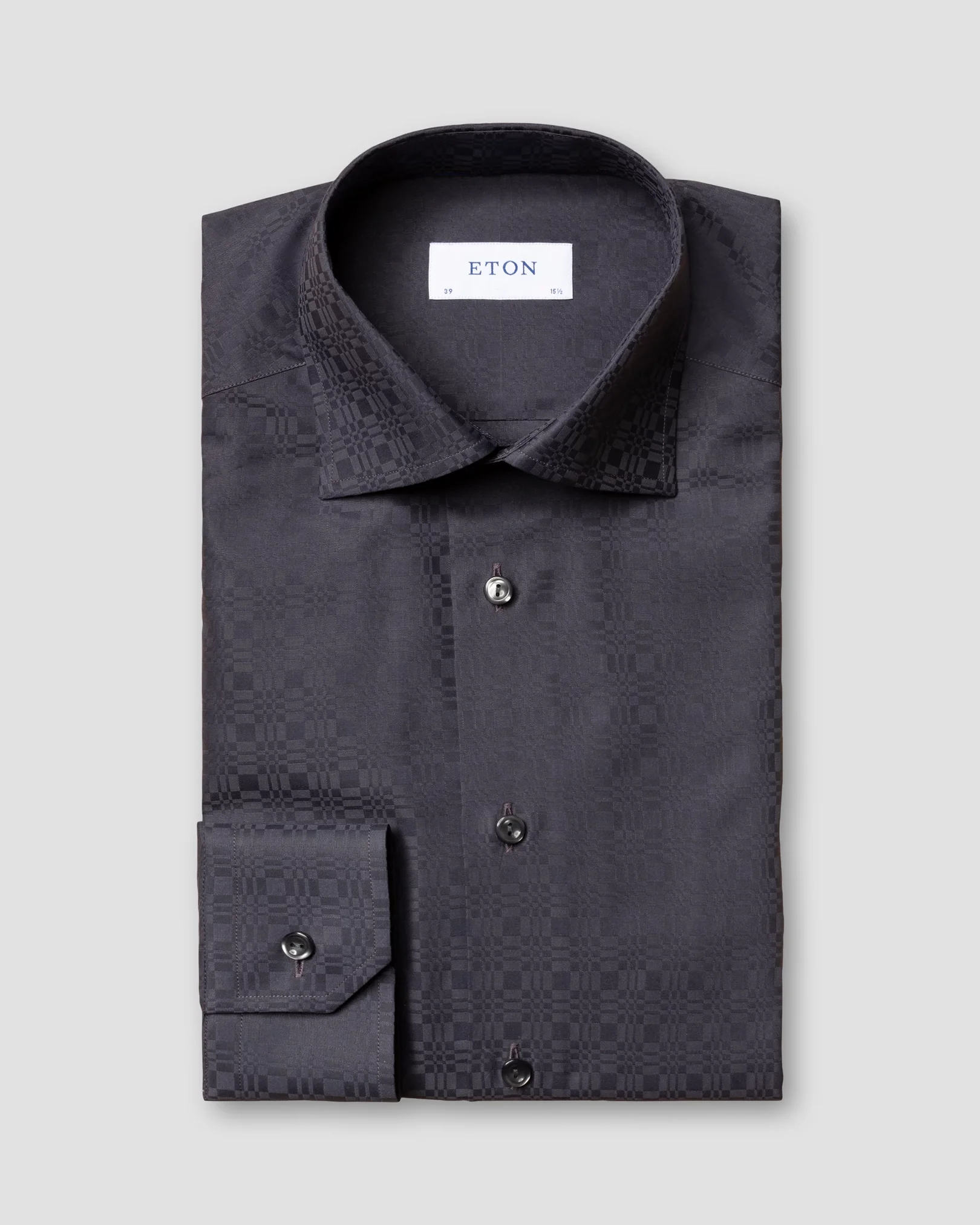 Eton - blue brocadetuxedo shirt