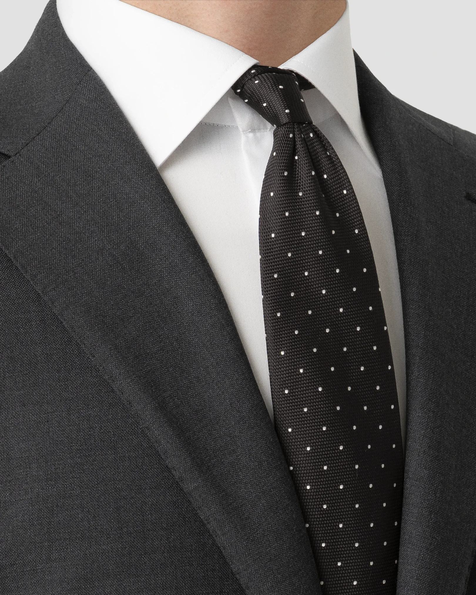 Eton - Polka Dot Woven Silk Tie