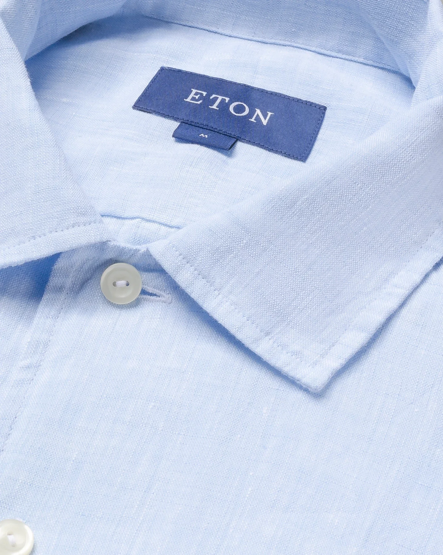 Eton - blue linen resort shirt