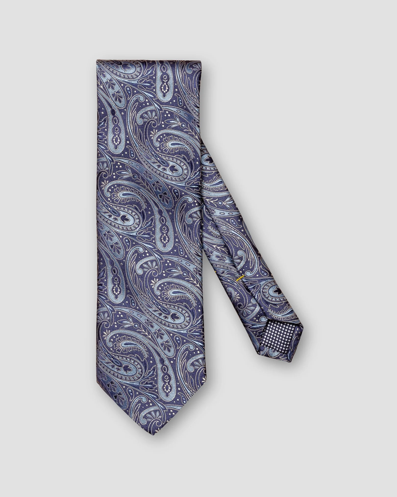 Eton - navy blue paisley silk tie