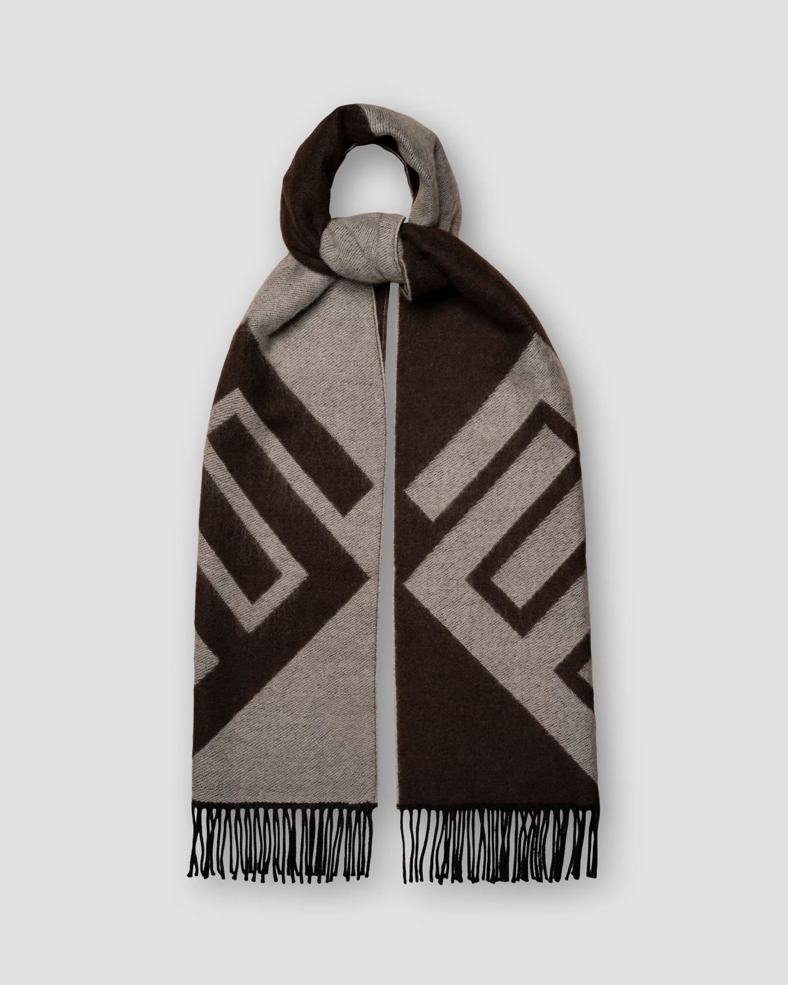 Eton - brown scarf brown wool scarf