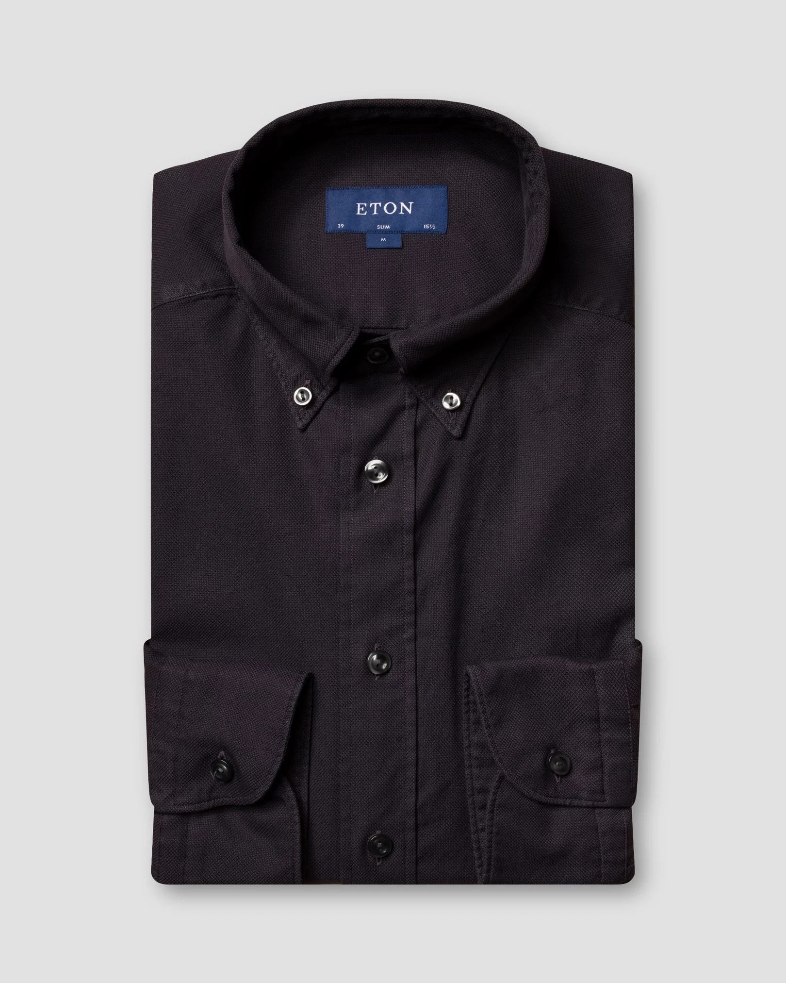 Eton - black oxford shirt soft