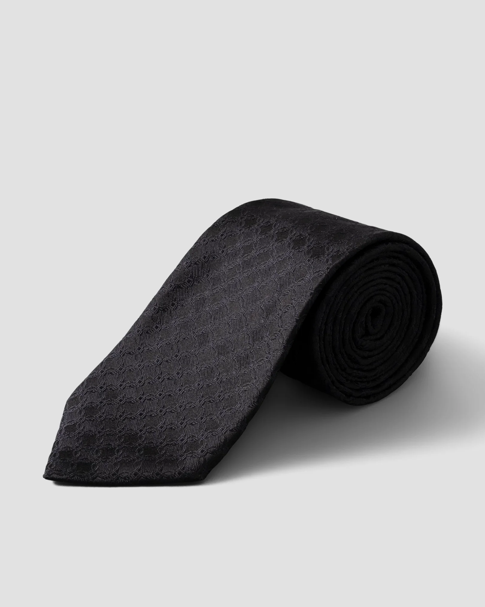 Eton - black tonal silk tie