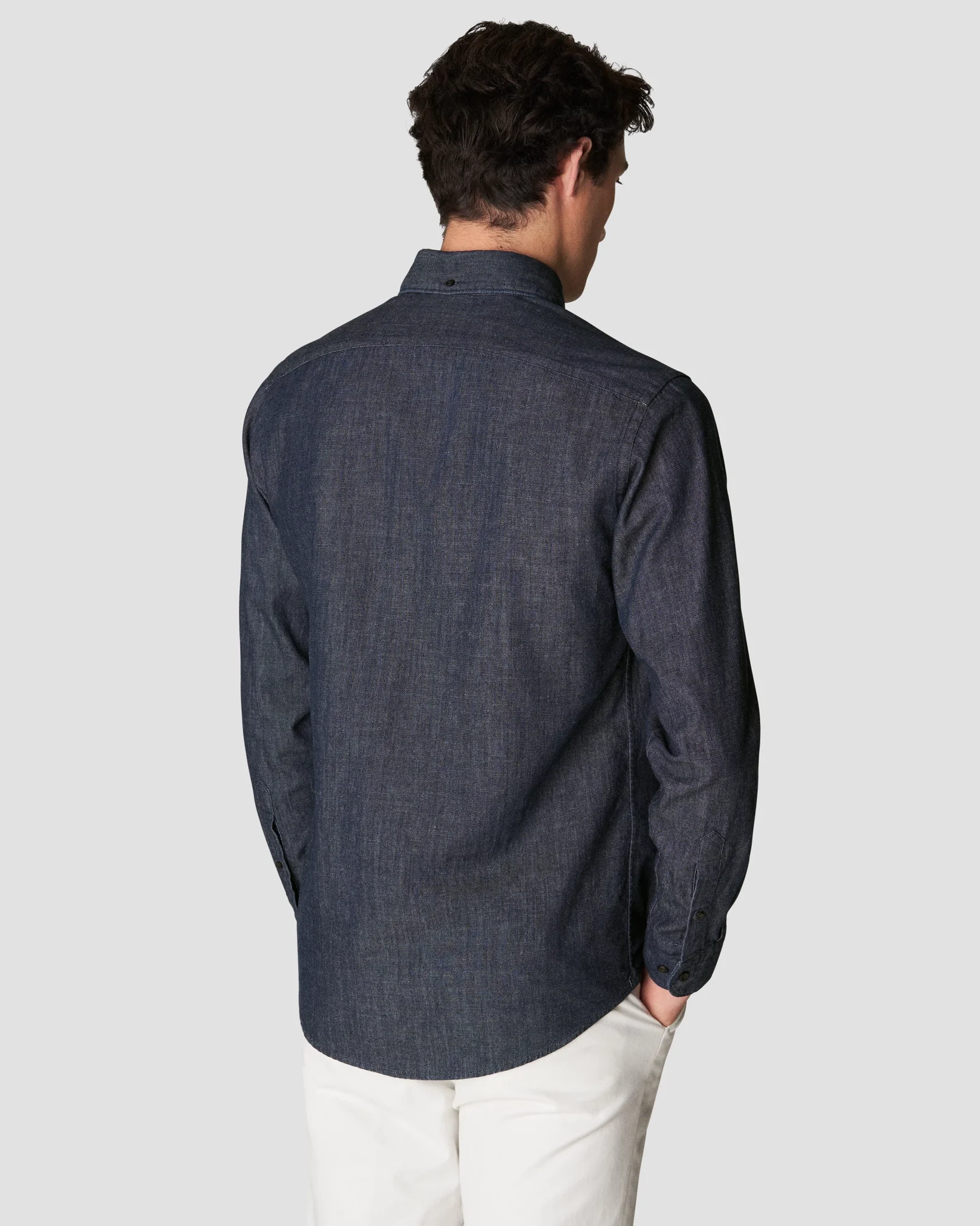 Eton - black indigo button down