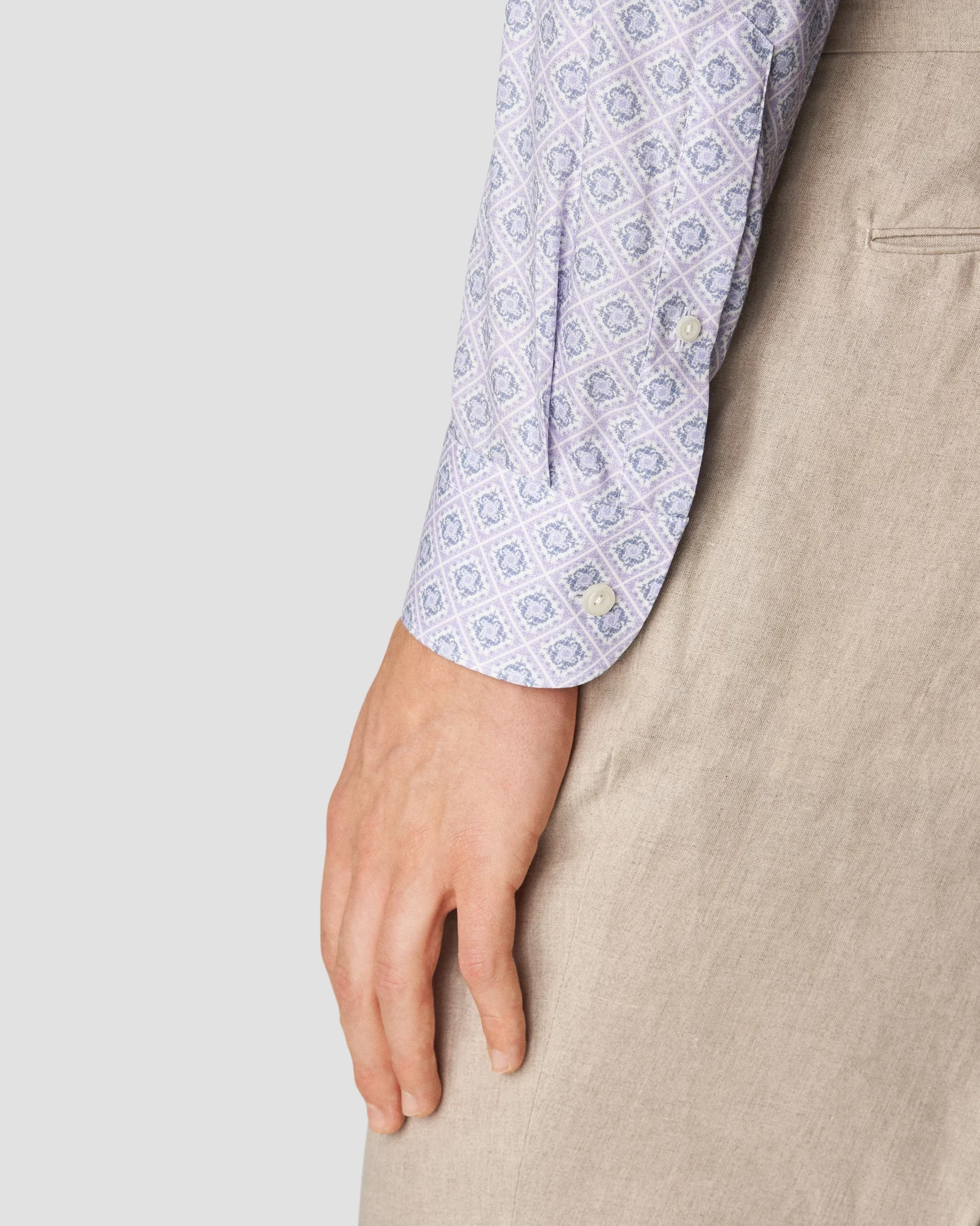 Eton - light purple signature twill medallion print