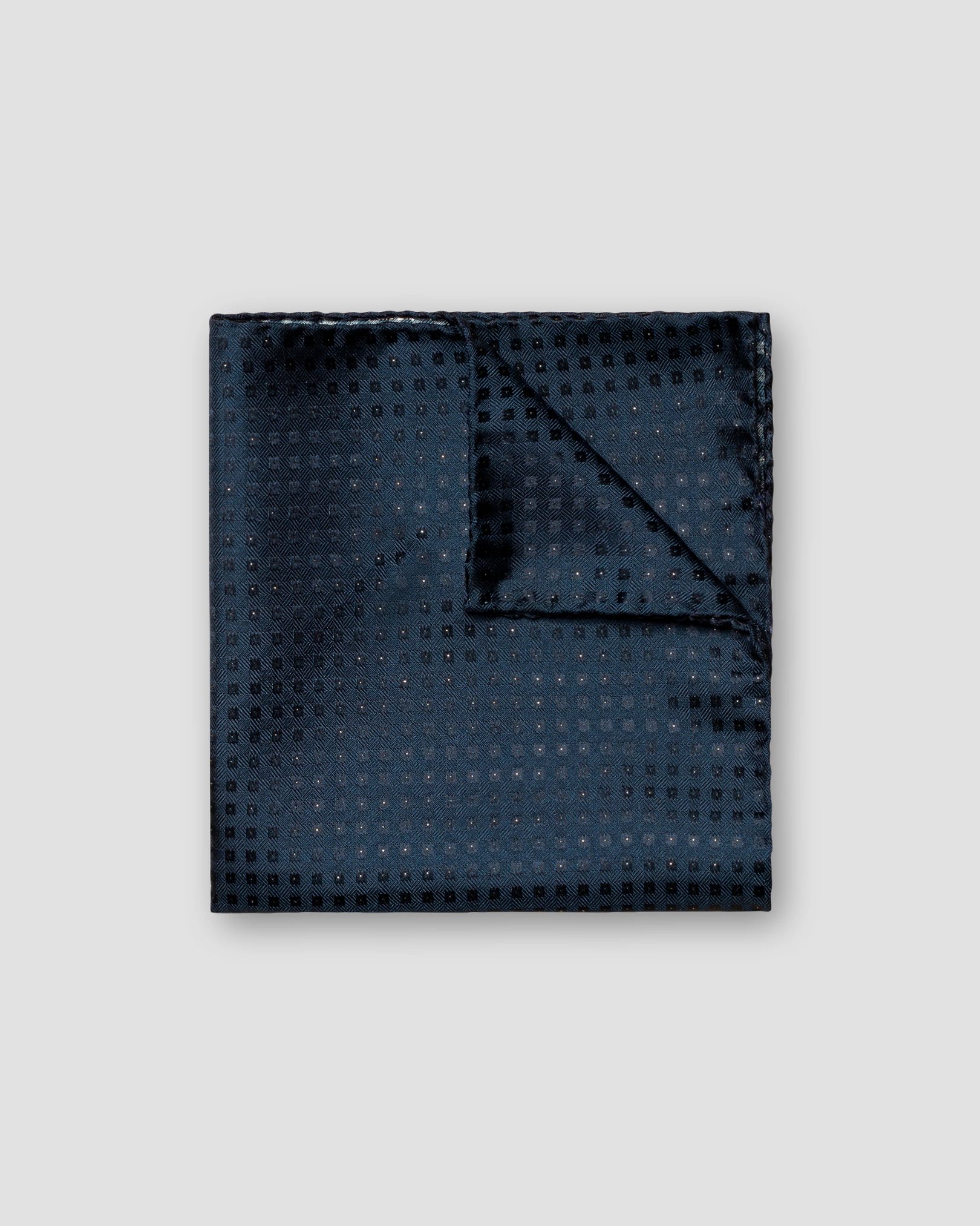 Eton - dark green herringbone pocket square