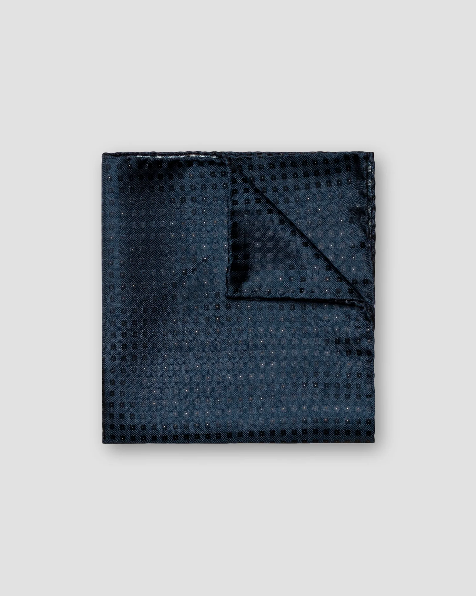 Eton - dark green herringbone pocket square