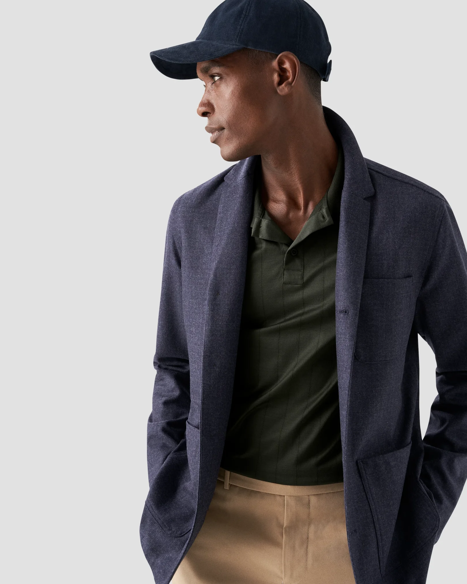 Eton - dark green knitted jersey long sleeve