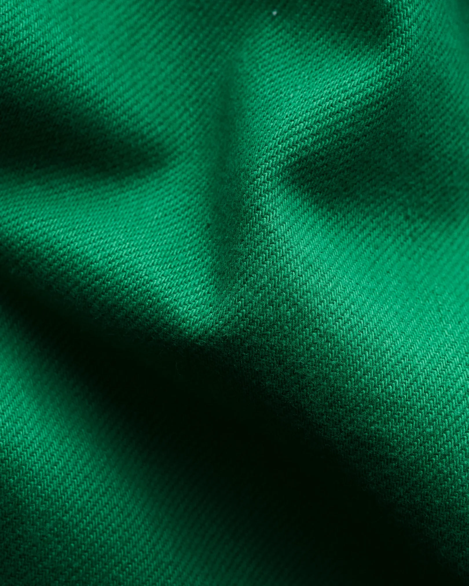 Eton - mid green heavy twill overshirt