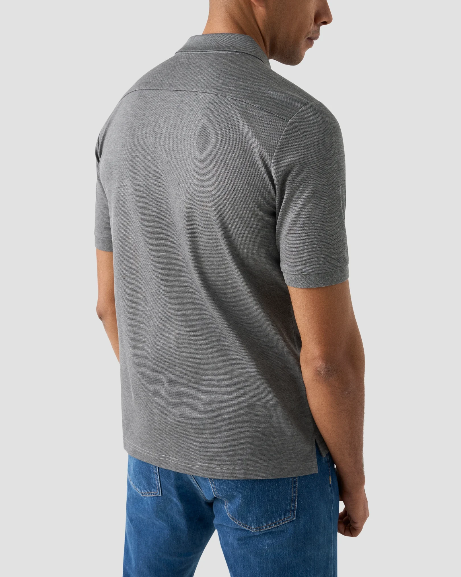 Eton - dark grey filo di scozia solid pique