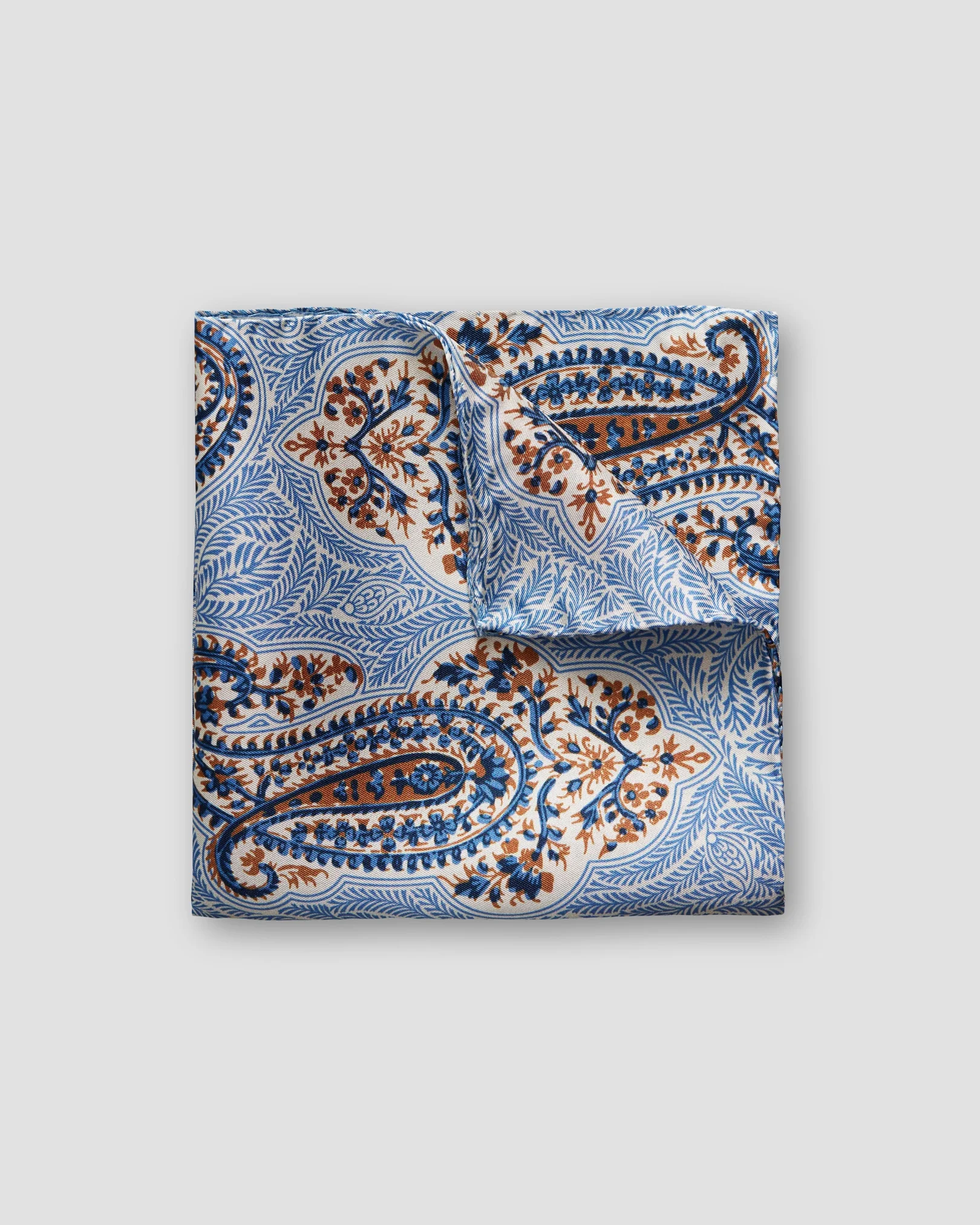 Eton - blue bold paisley pocket square