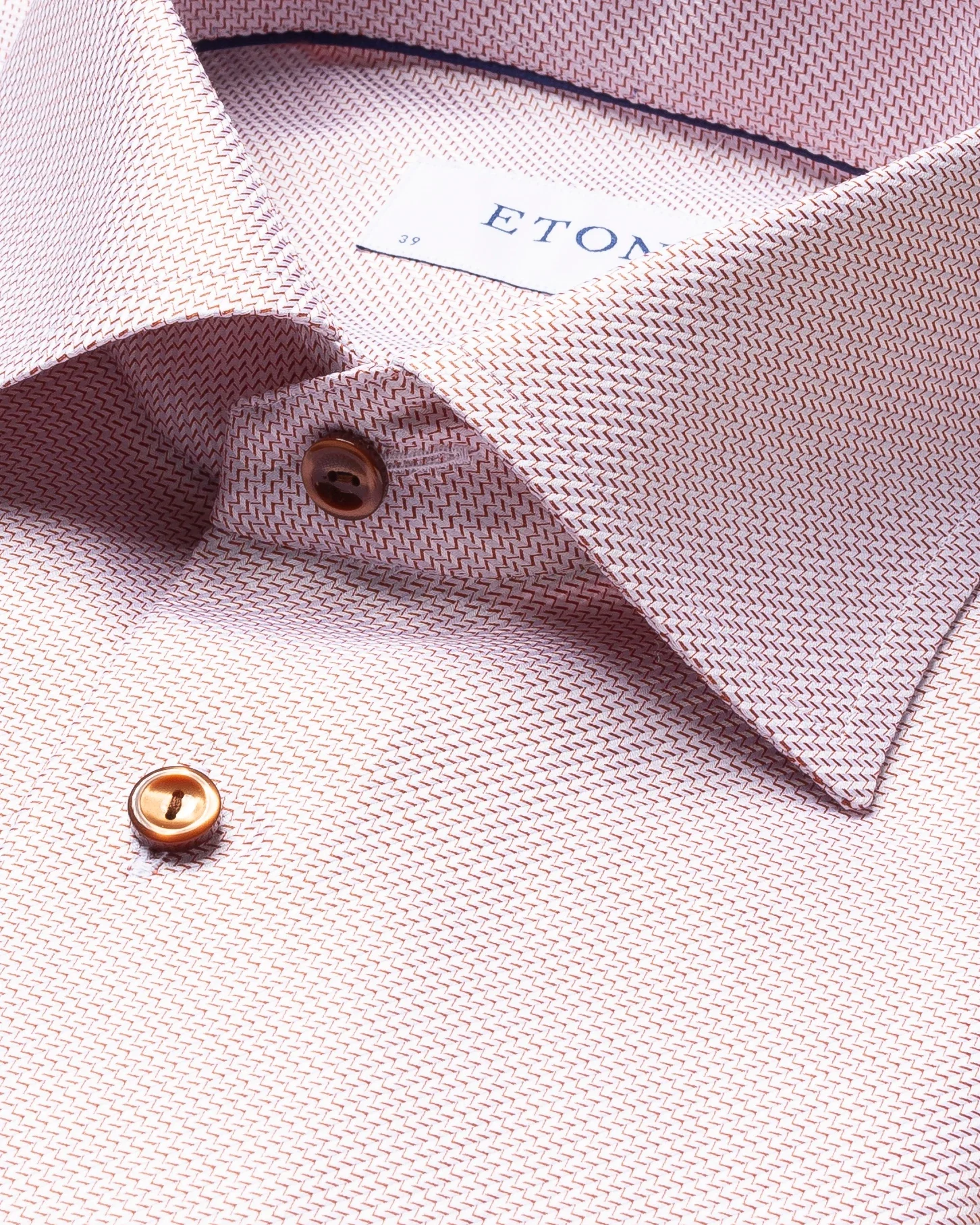 Eton - burgundy zic zac king twill shirt