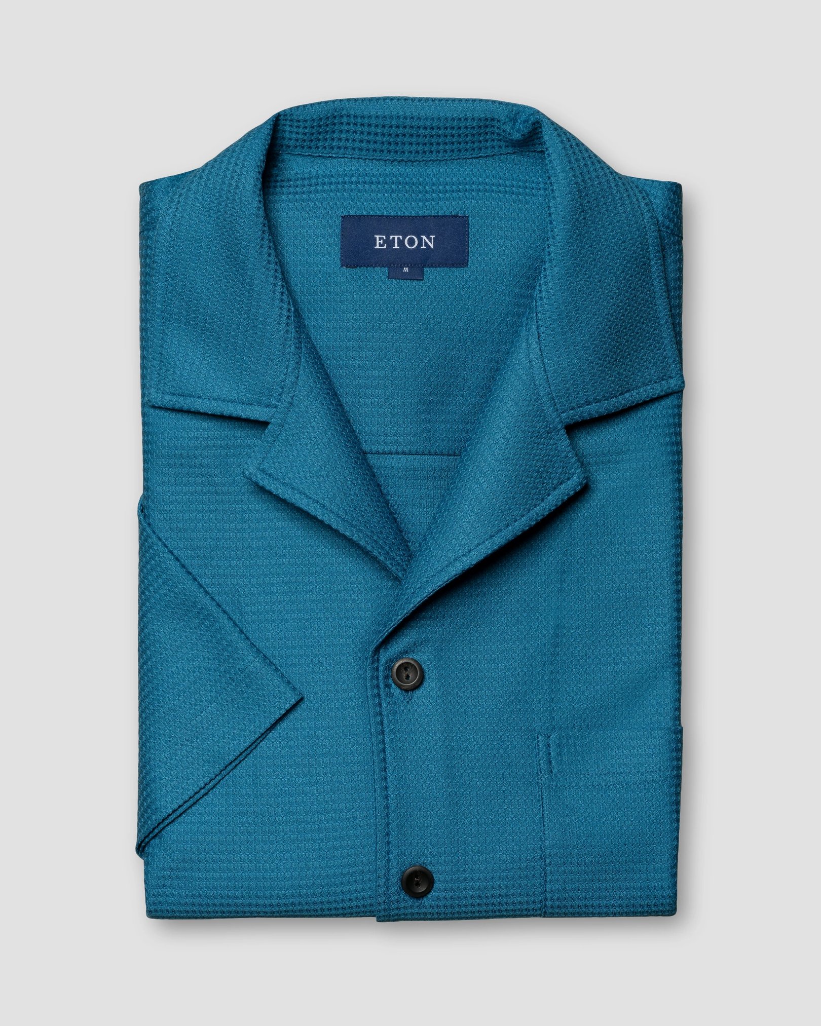 Eton - mid blue jaquard jersey