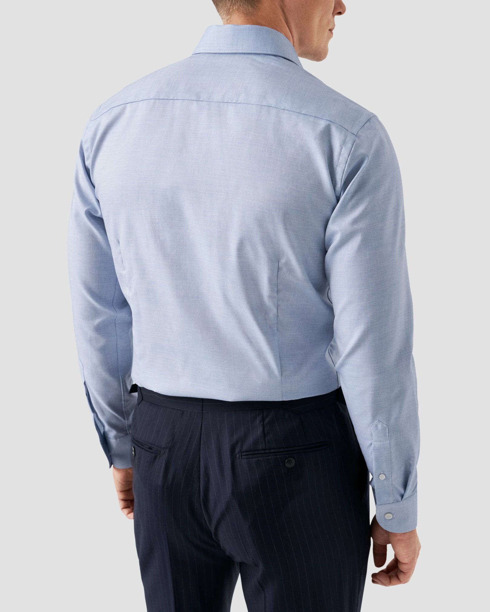 Eton - light blue twill organic cotton