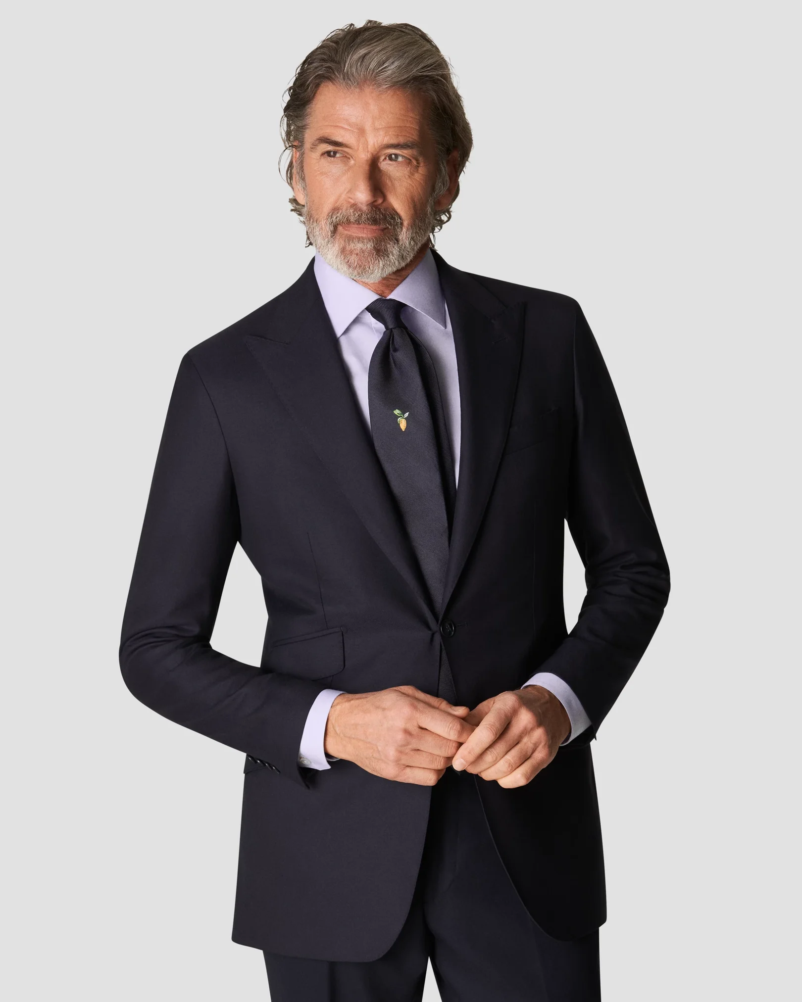 Eton - light purple fine pique cutaway