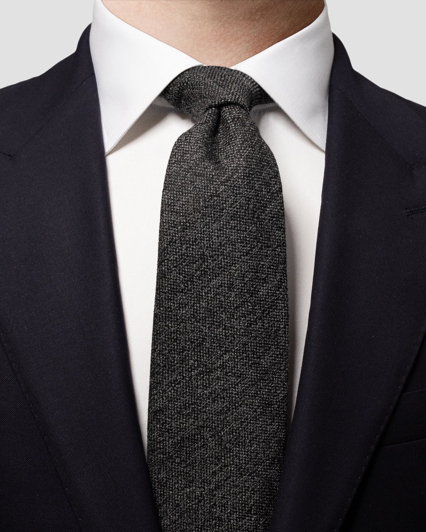 Eton - gray wool blend tie