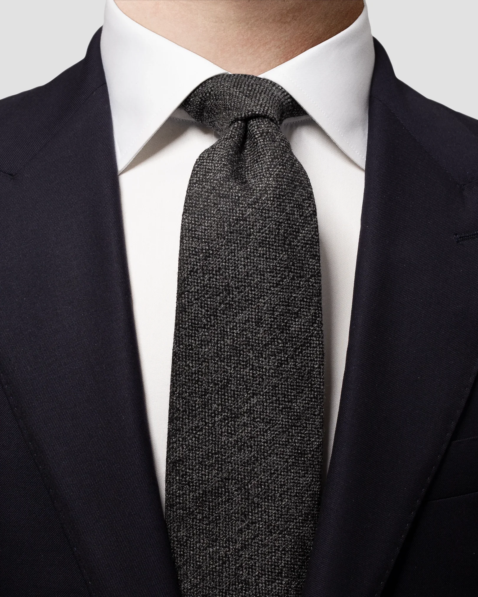 Eton - gray wool blend tie