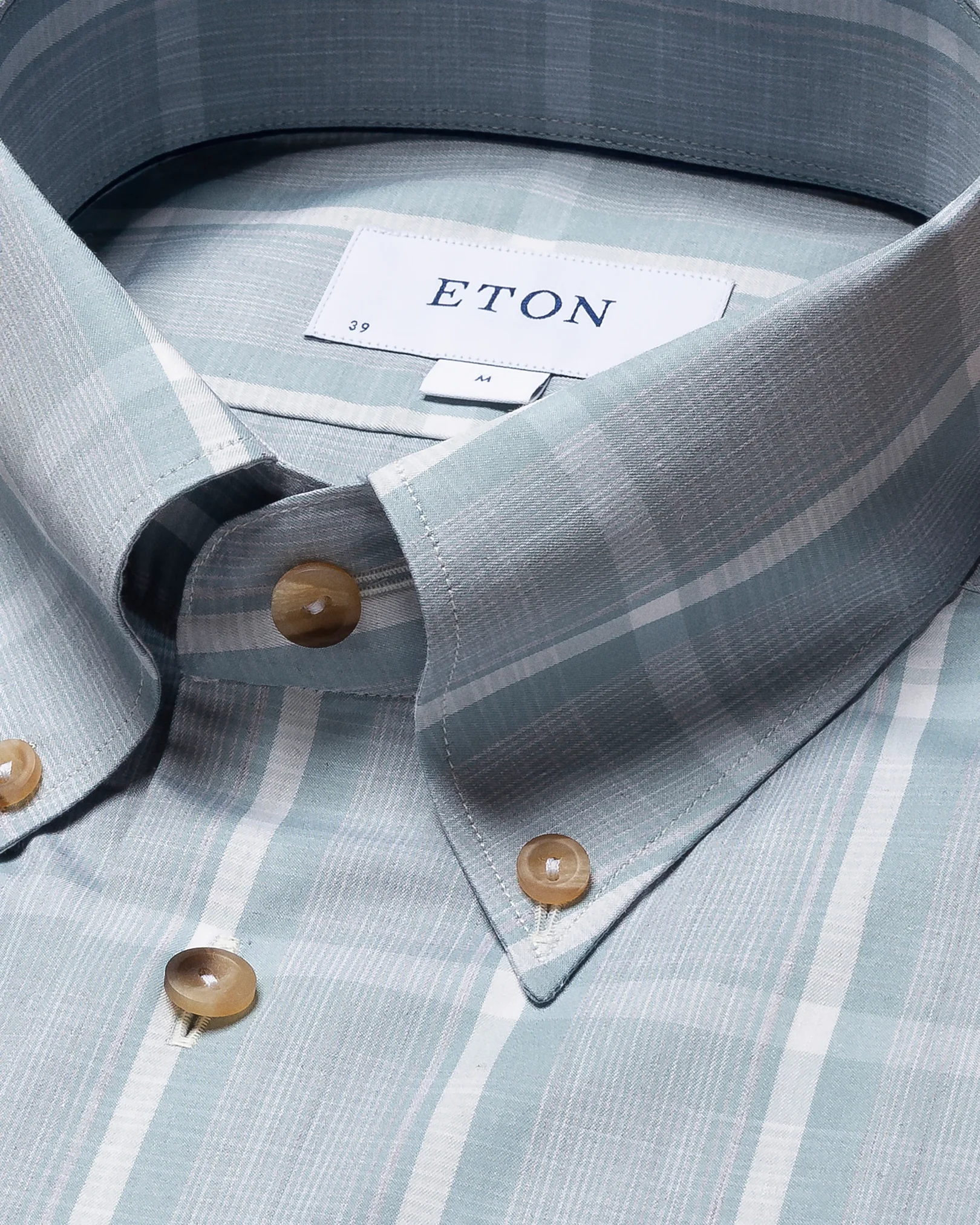 Eton - light blue fine twill melange