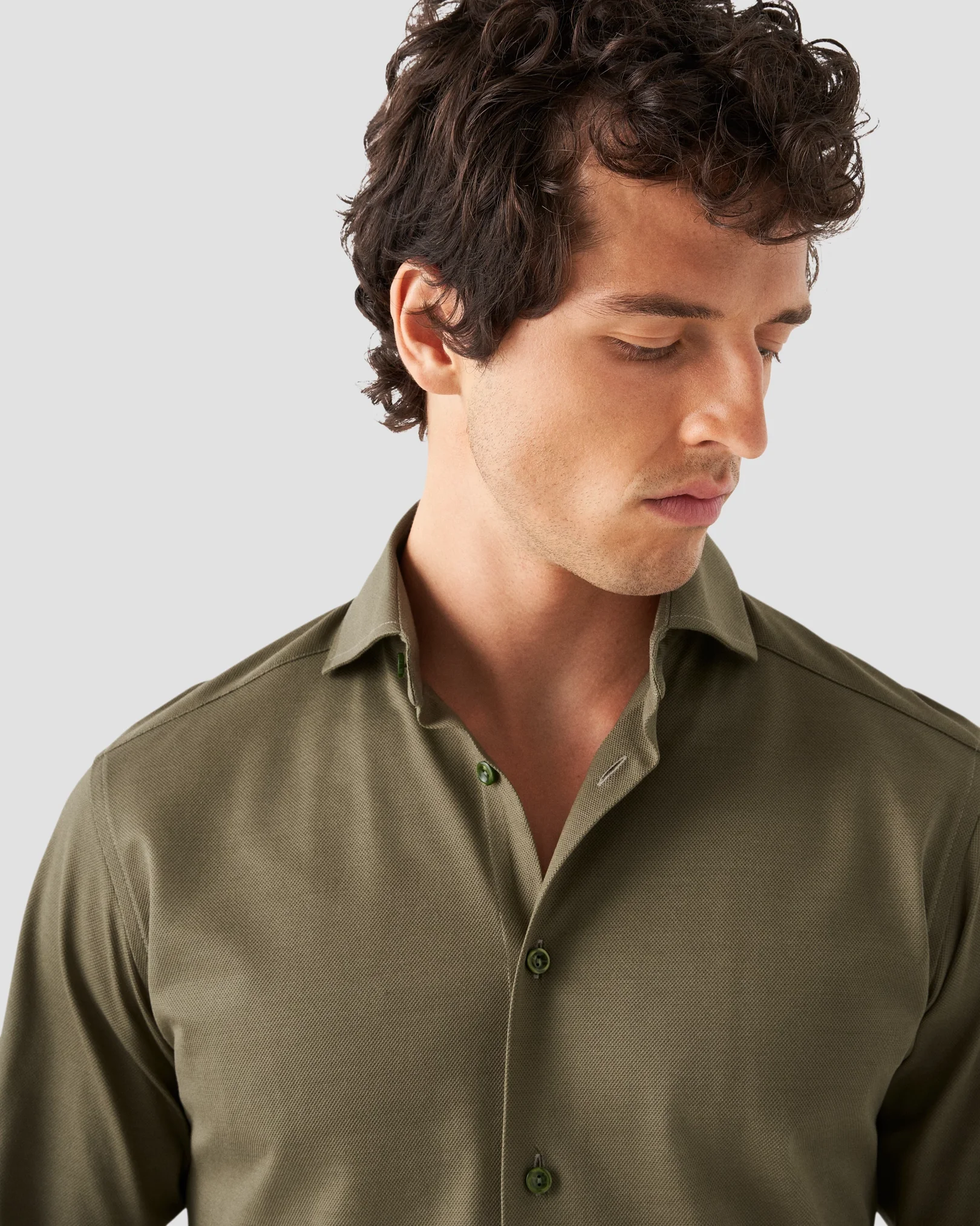 Eton - mid green doub heavy piquet ocs