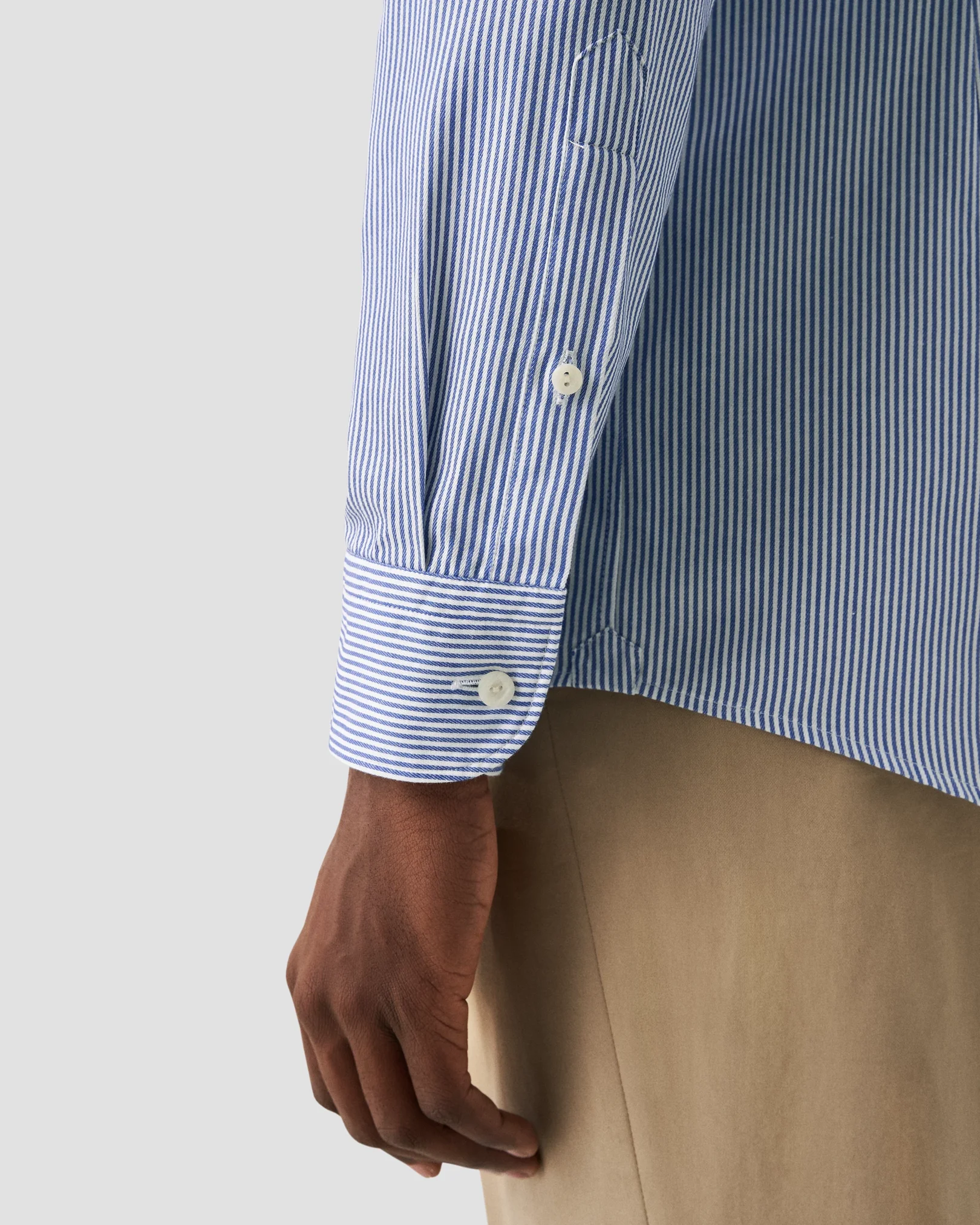 Eton - dark blue twill button down