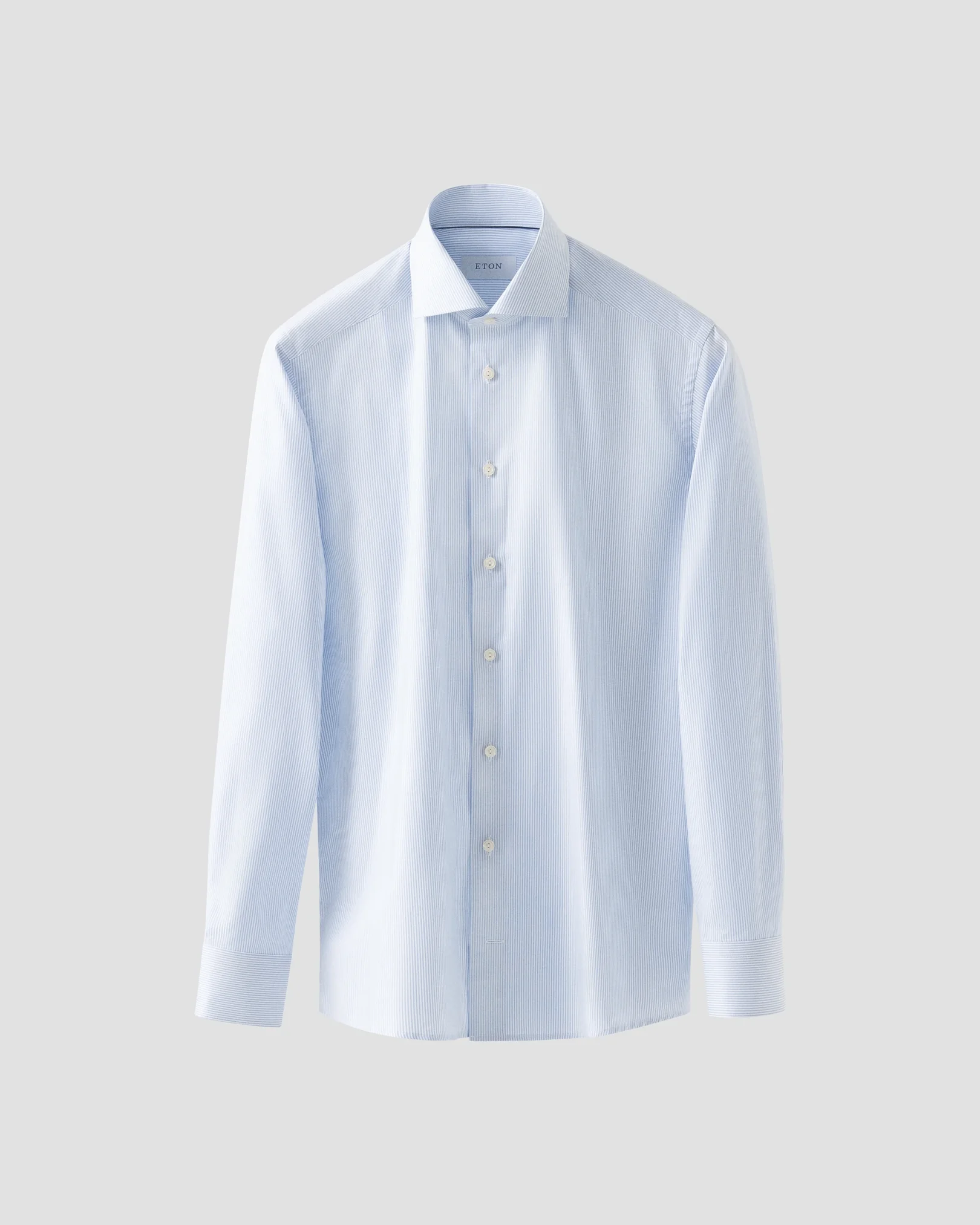Eton - light blue striped signature oxford shirt