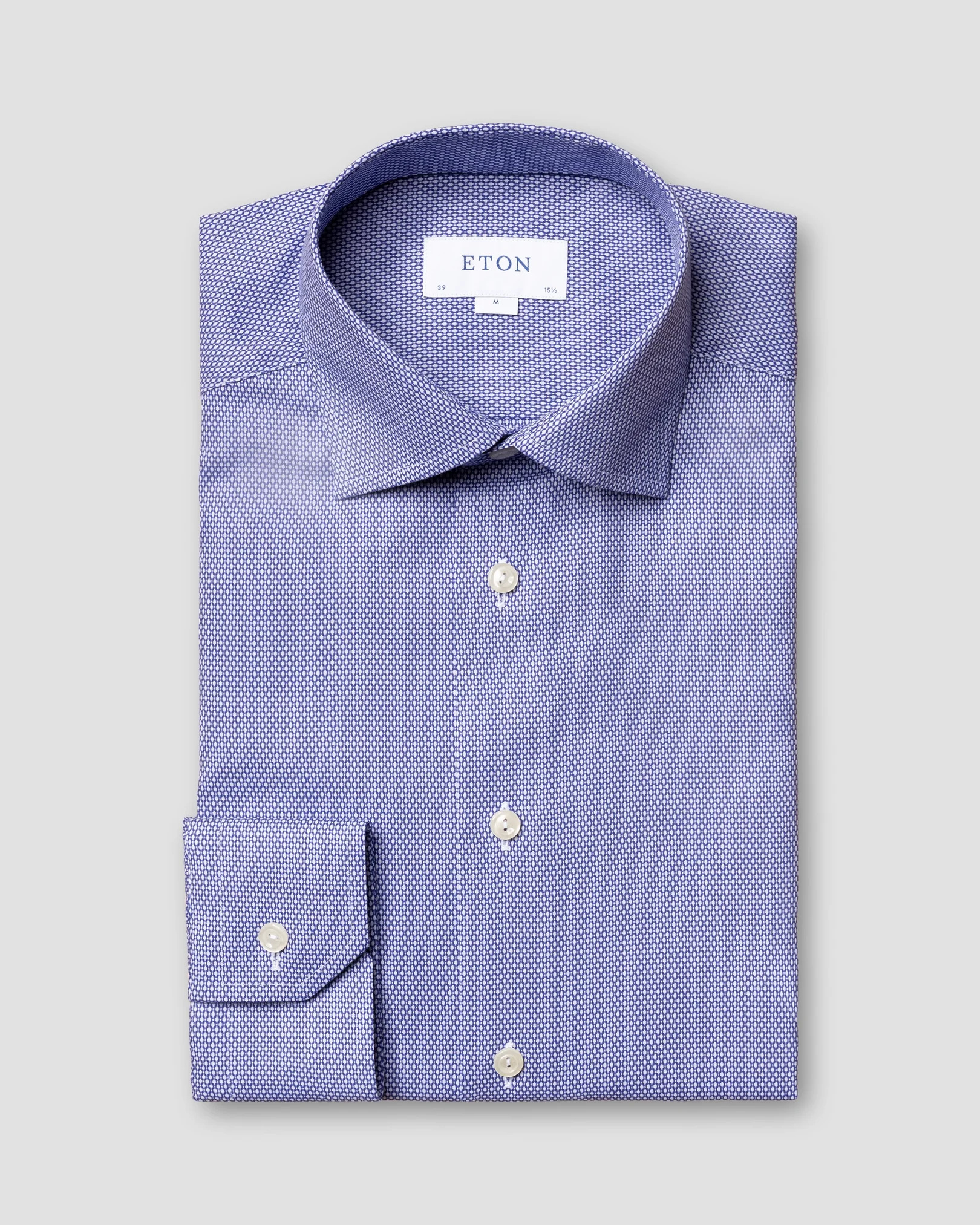 Eton - blue eton dobby shirt