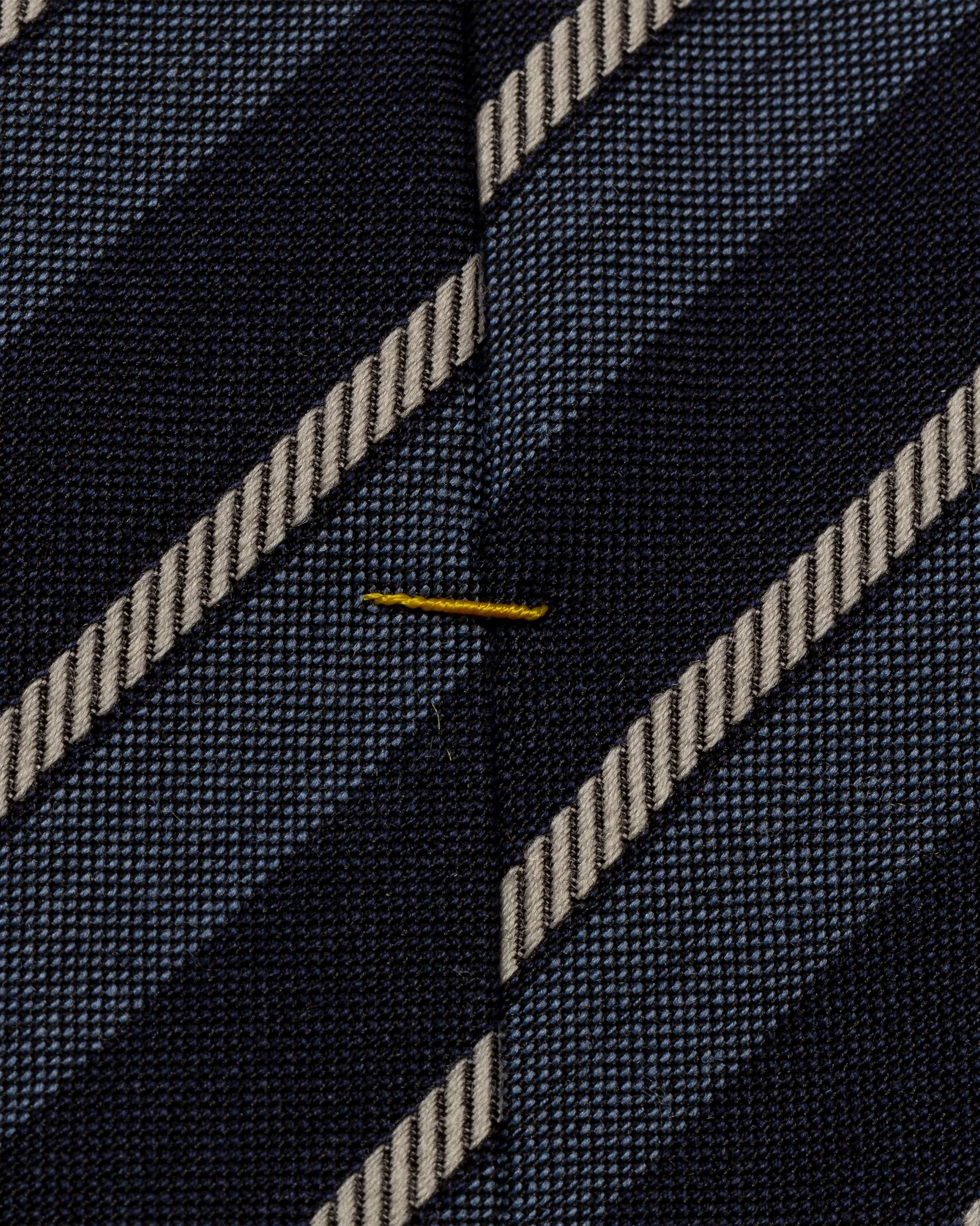 Eton - dark blue striped wool silk tie